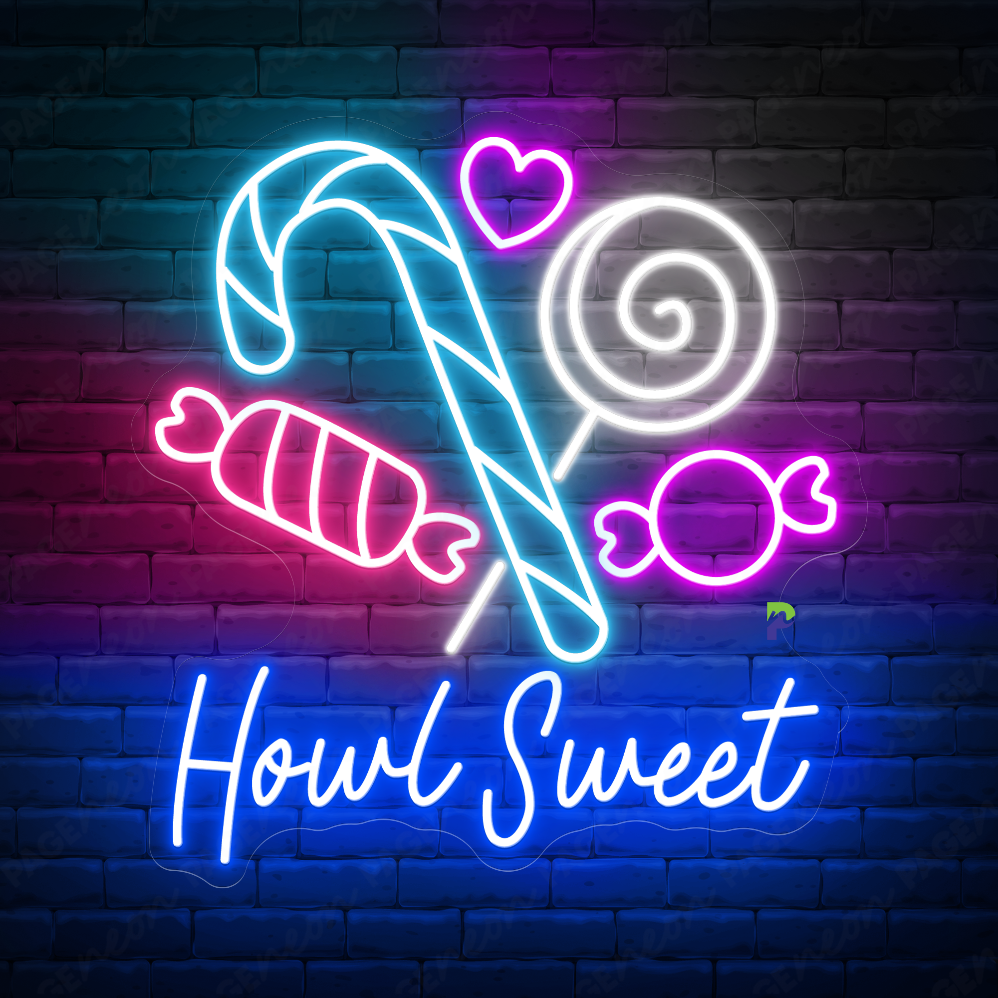 Neon Sweets Sign Custom Name Led Light