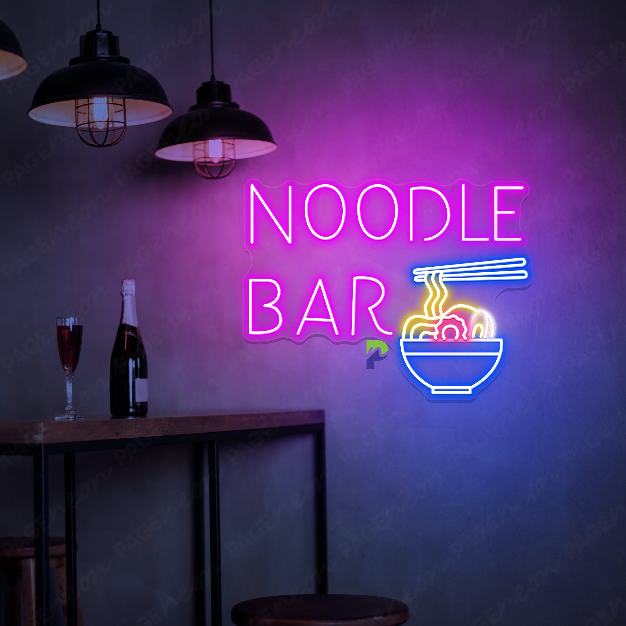 Neon Noodle Bar Sign Special Led Light For Restaurant