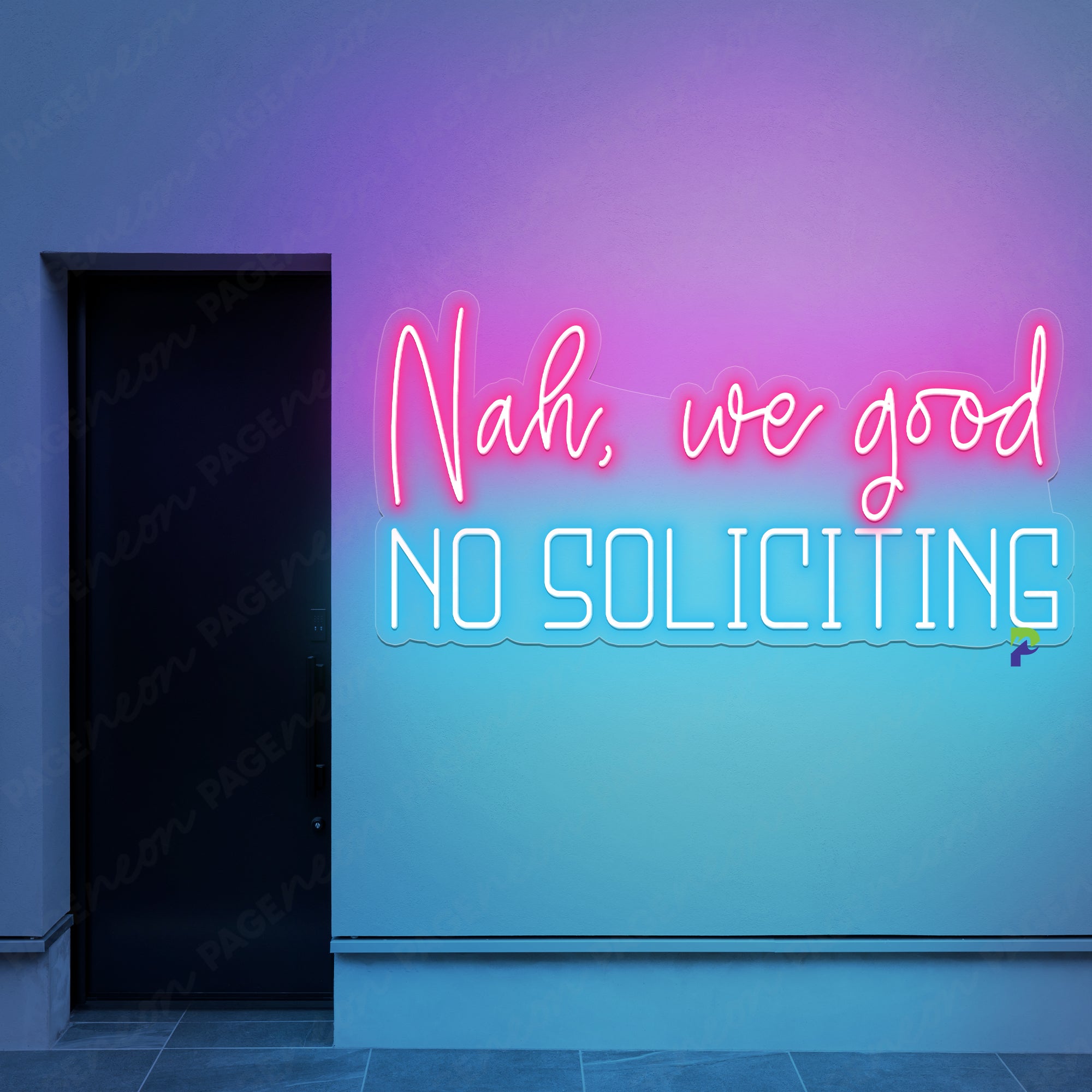 No Soliciting Neon Sign Funny Led Light