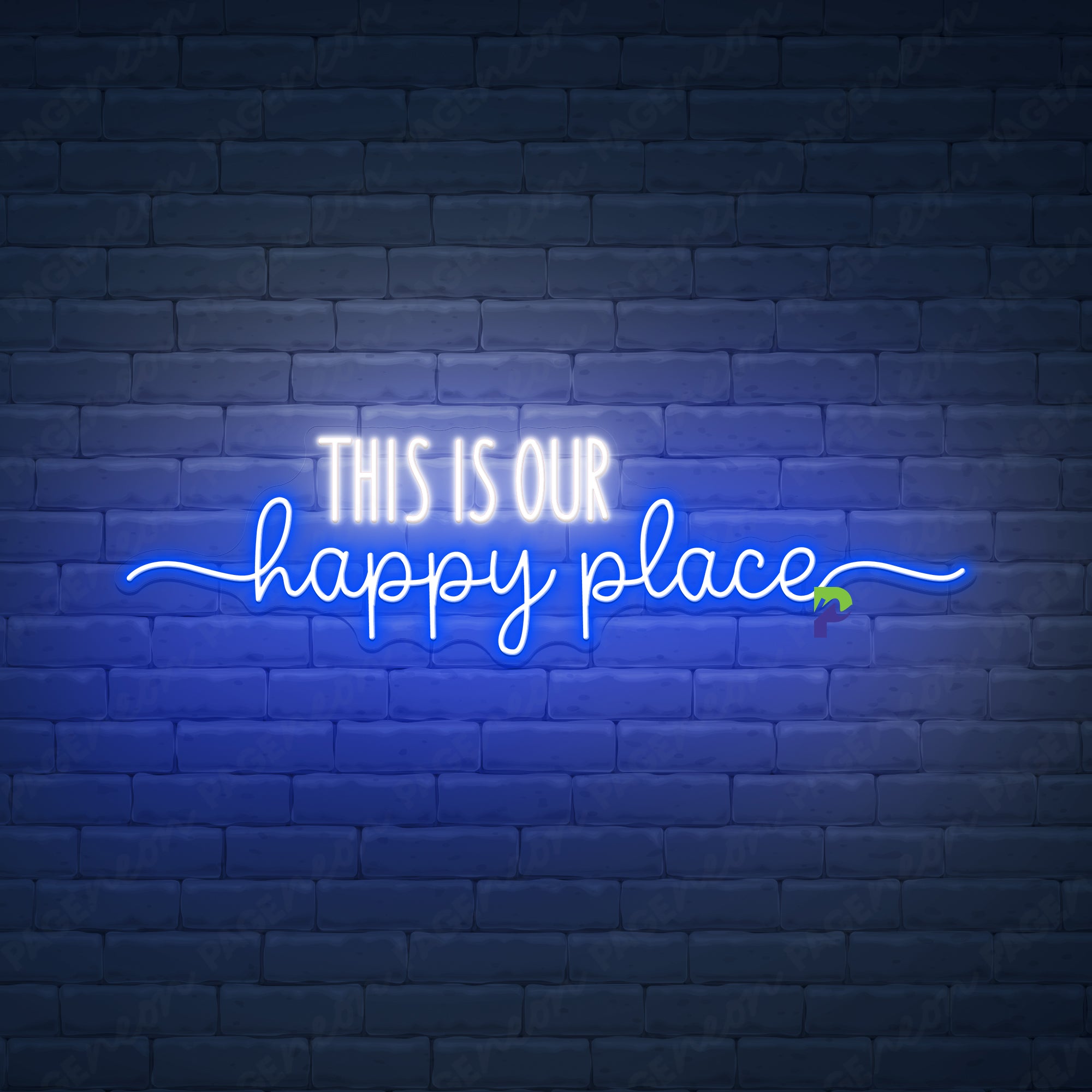 Our Happy Place Neon Sign Room Decor Led Light