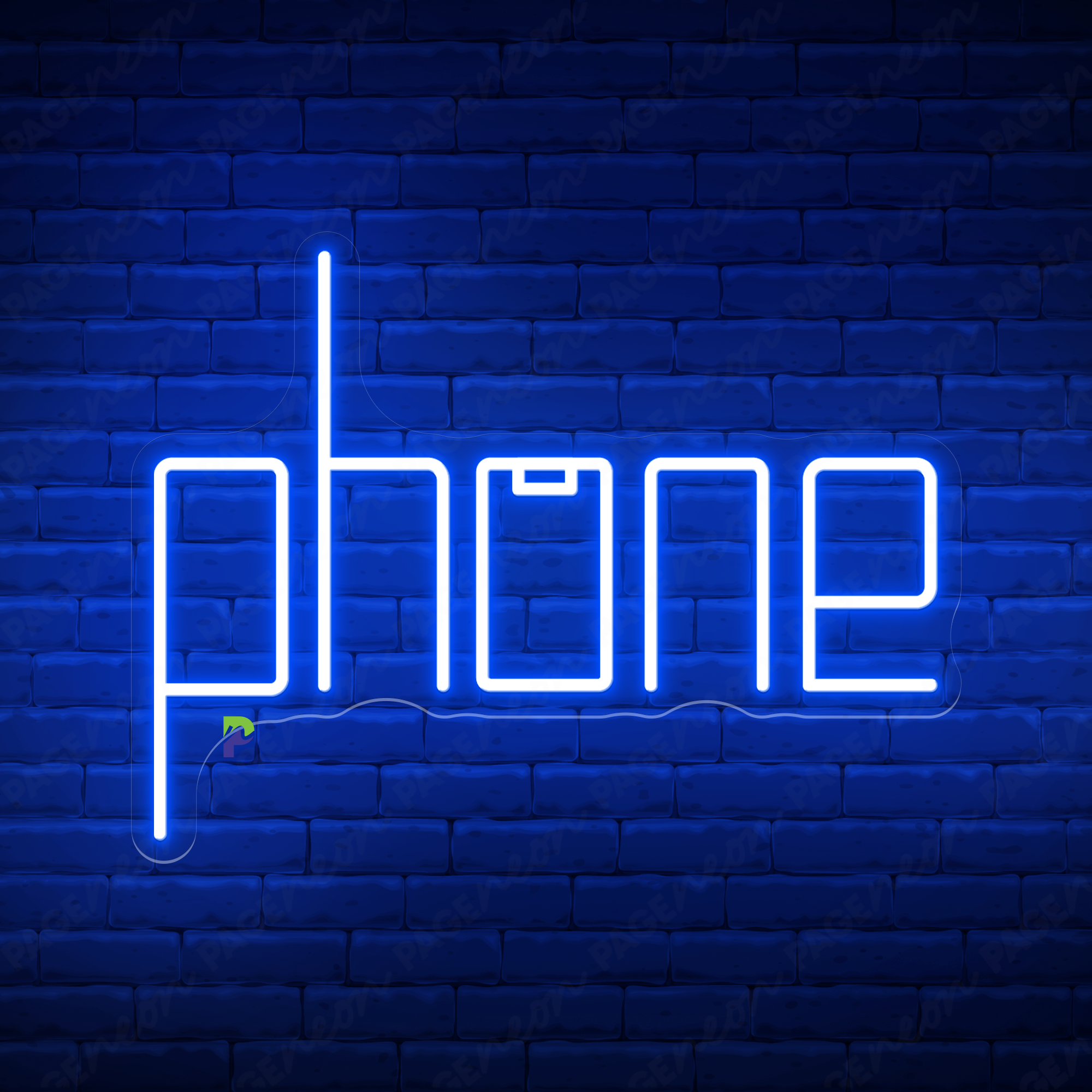 Phone Neon Signs Cellular Business Led Light