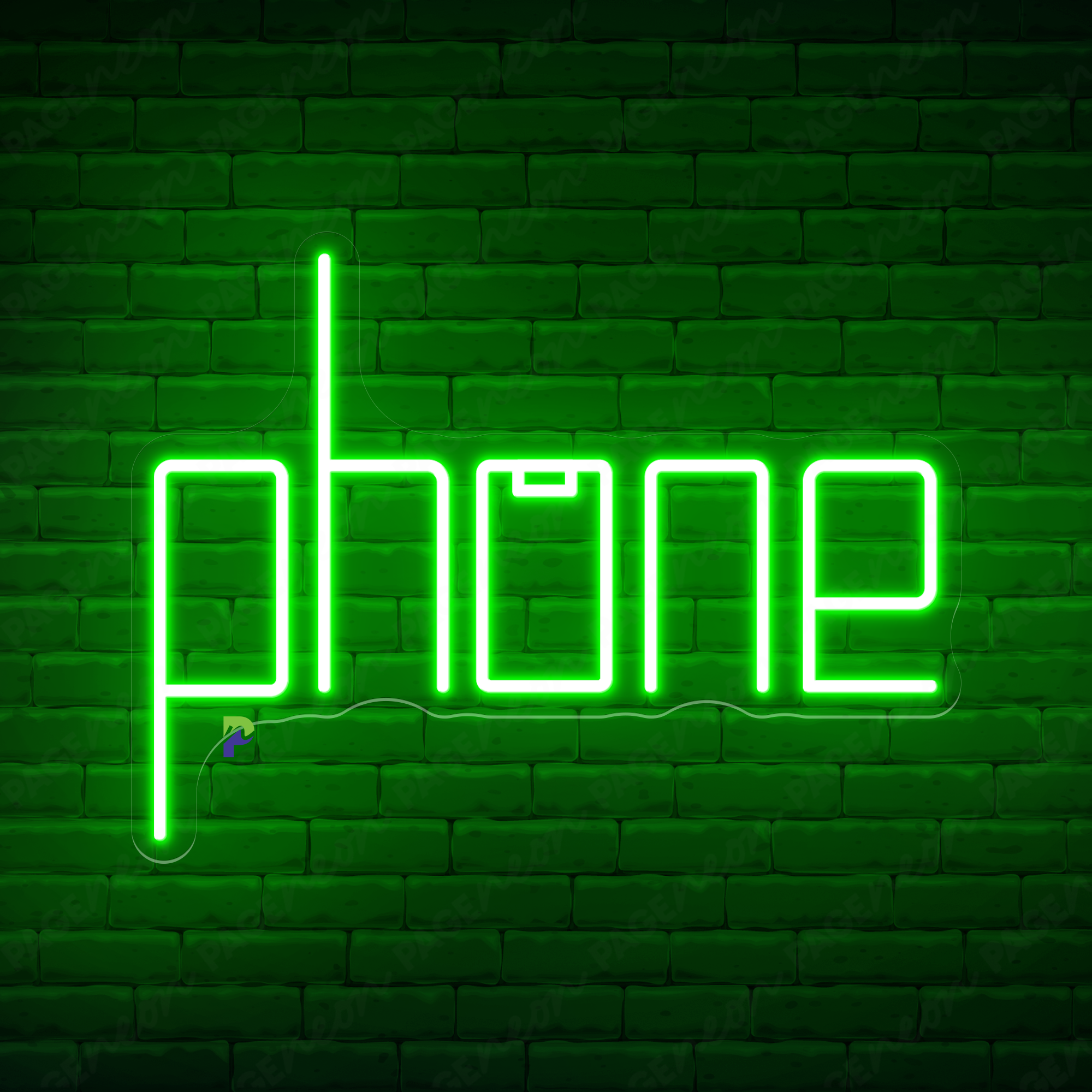 Phone Neon Signs Cellular Business Led Light