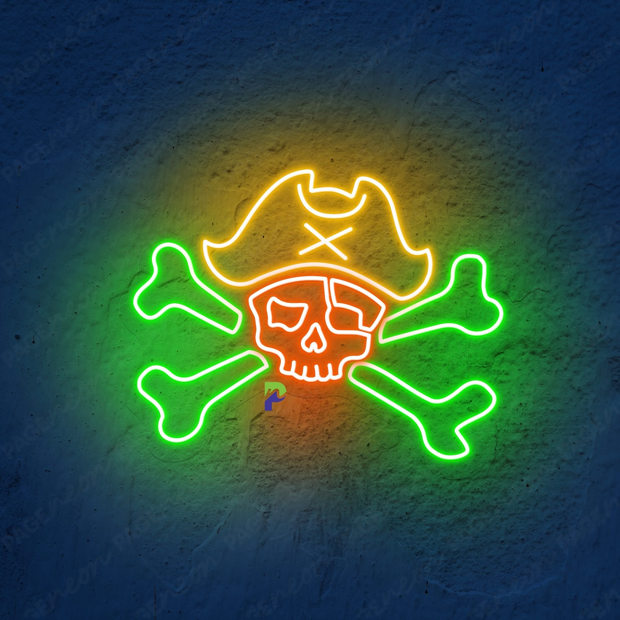 Pirate Neon Sign Caribbean Skull Led Light