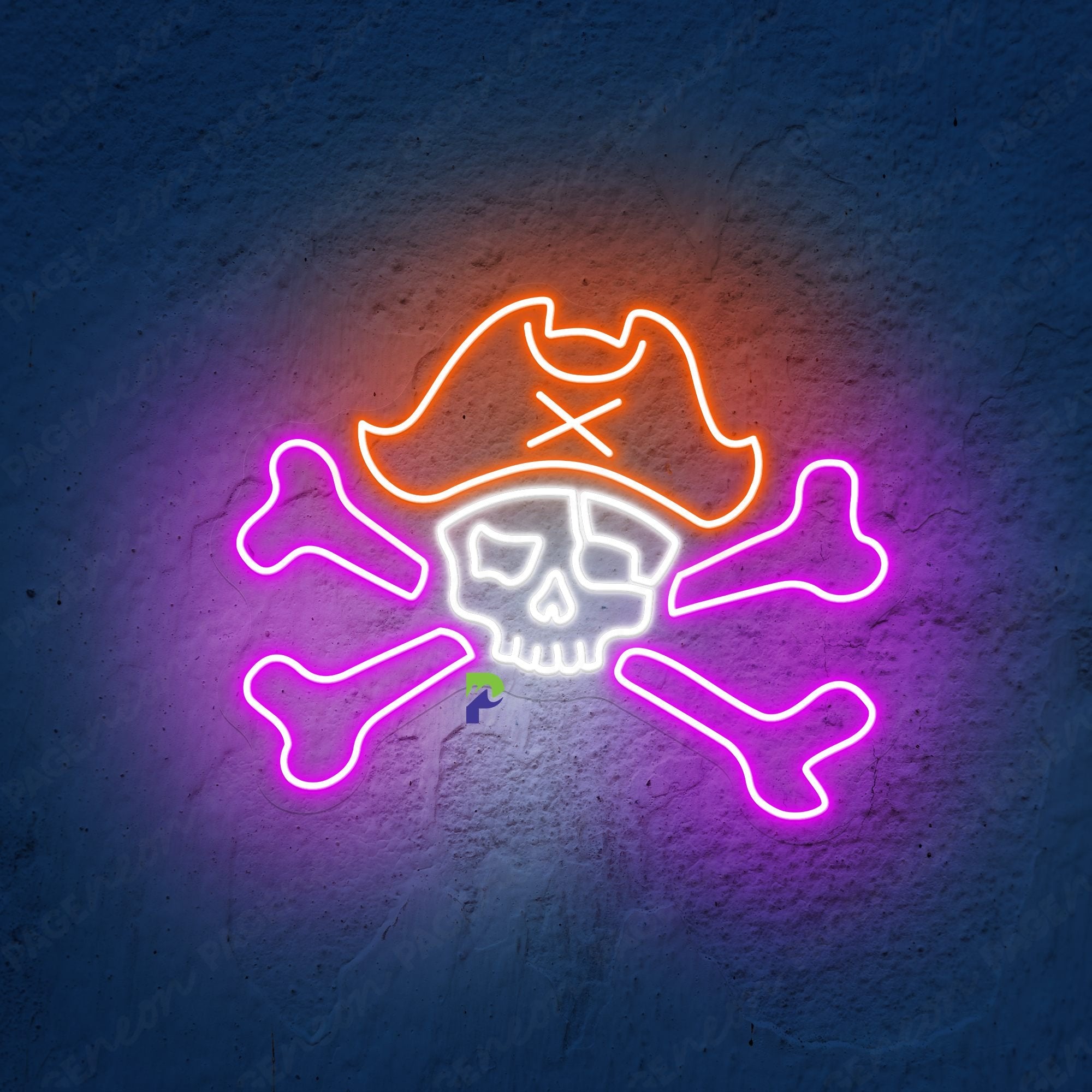 Pirate Neon Sign Caribbean Skull Led Light