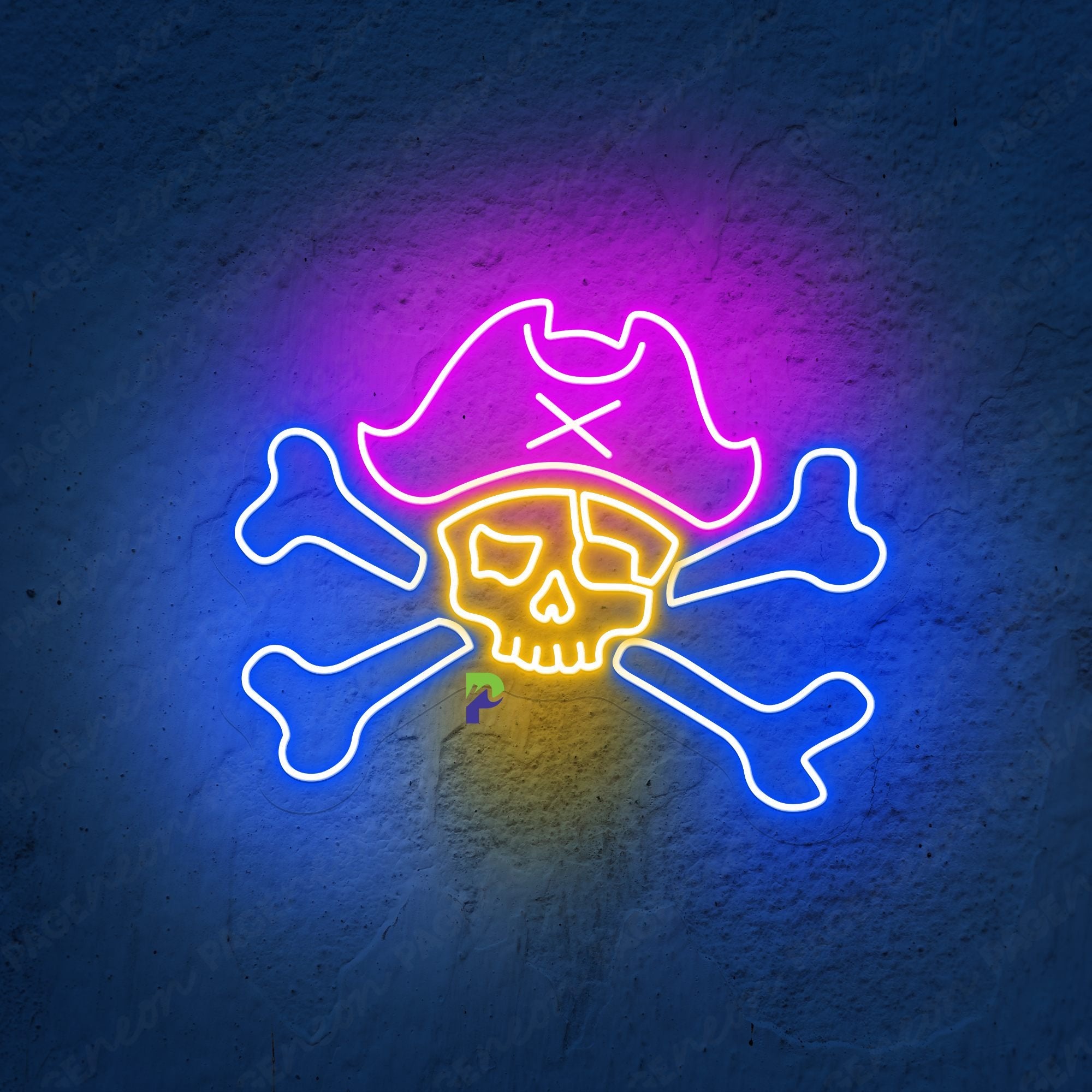 Pirate Neon Sign Caribbean Skull Led Light