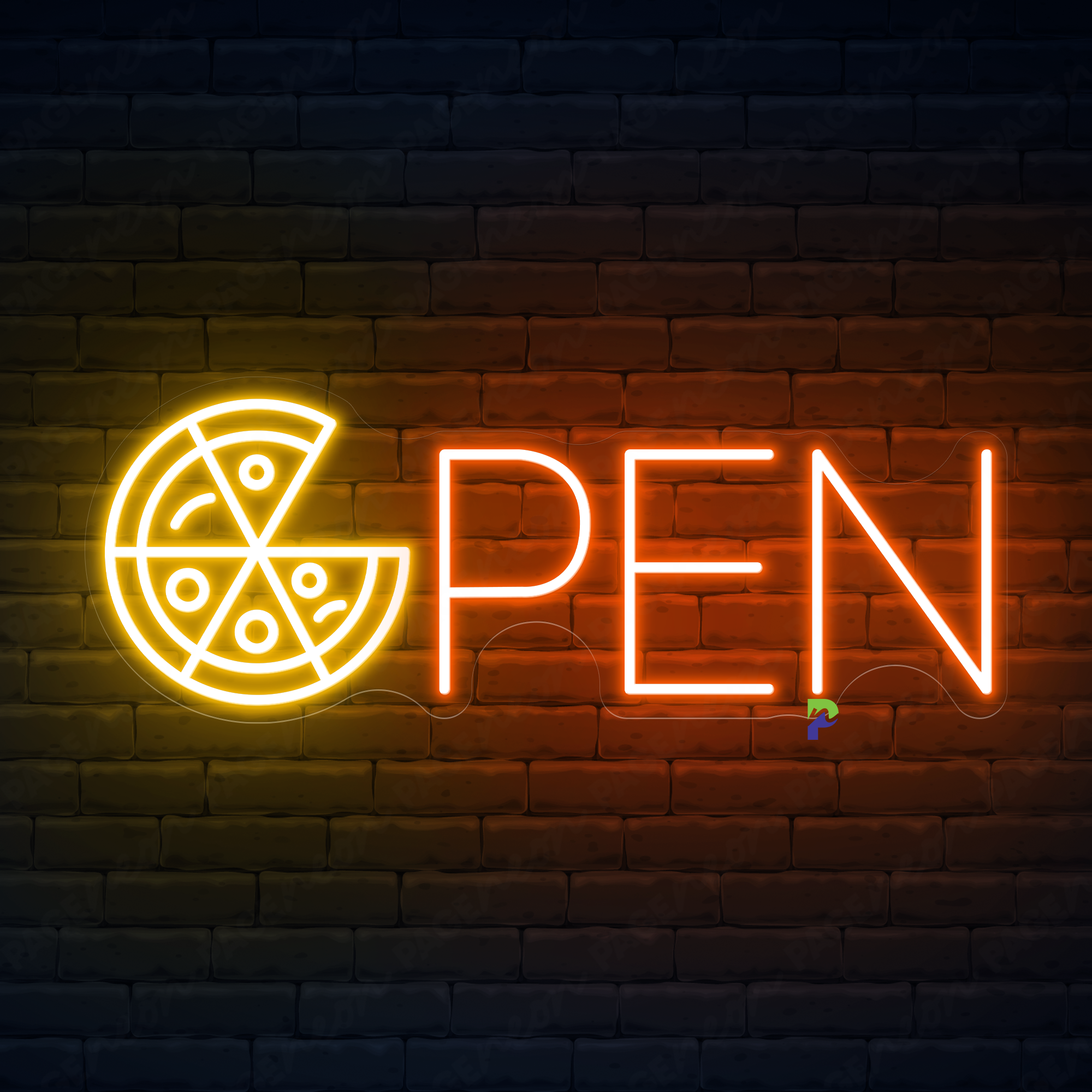 Pizza Neon Sign Business Open Led Light