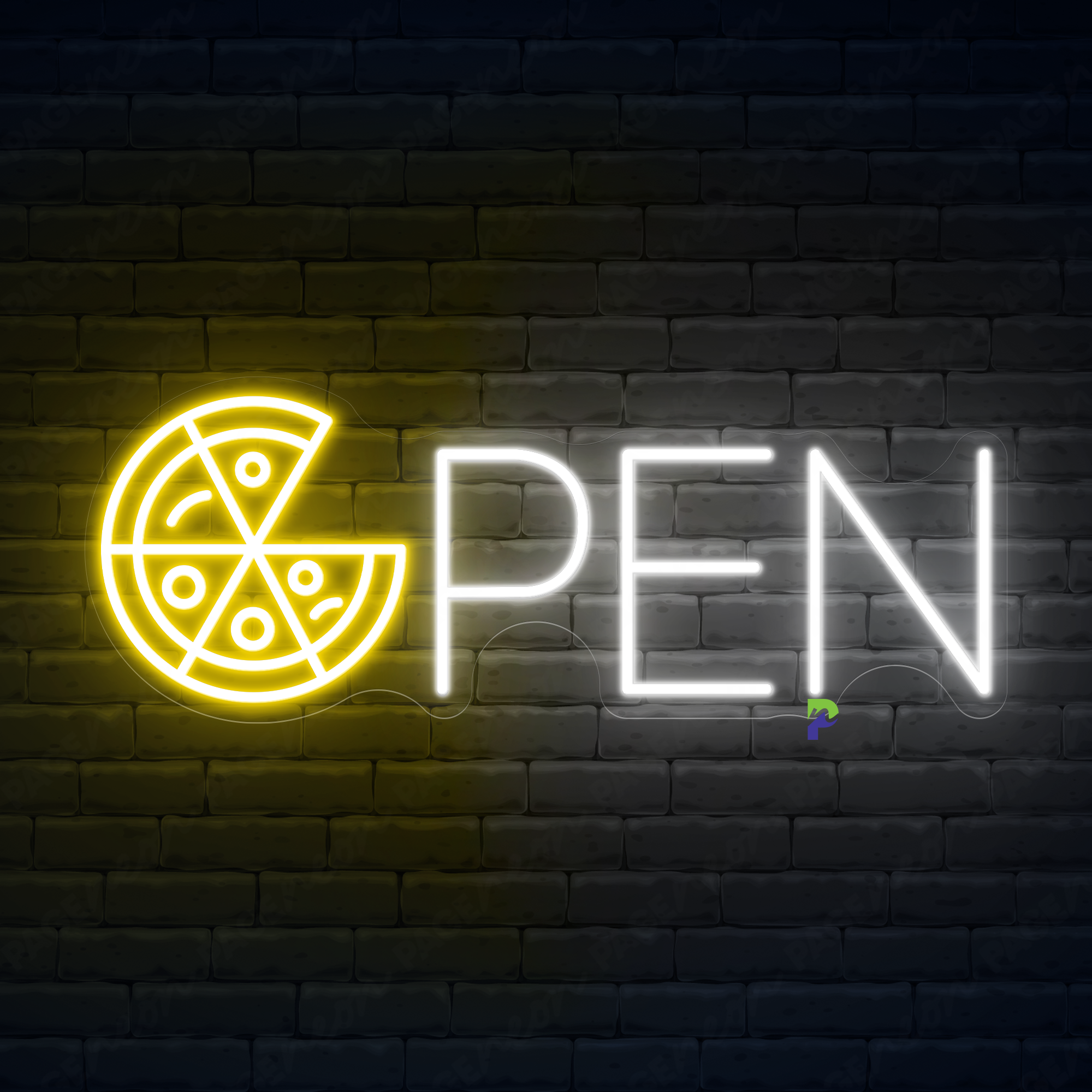 Pizza Neon Sign Business Open Led Light