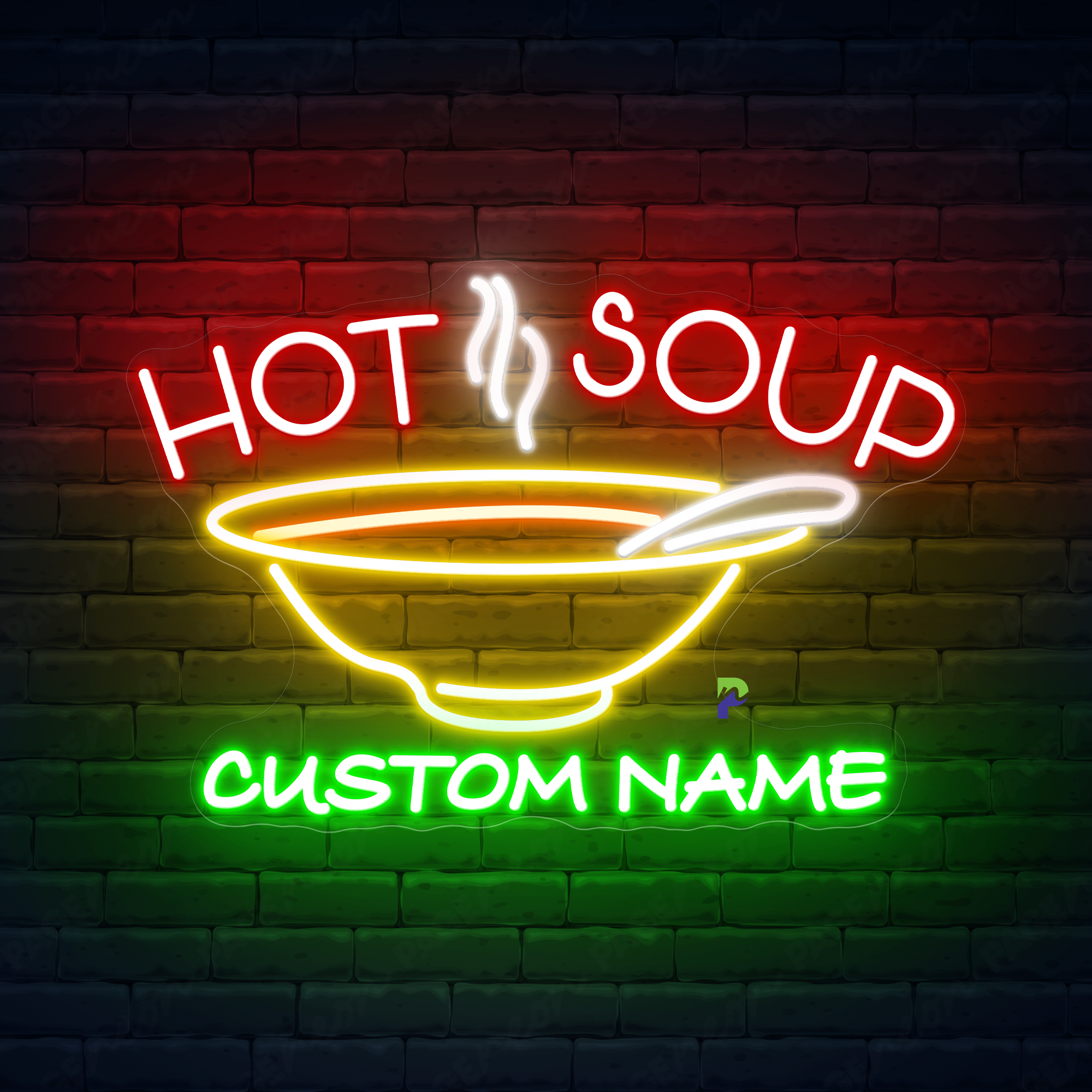 Soup Neon Sign Big Custom Led Light For Restaurant