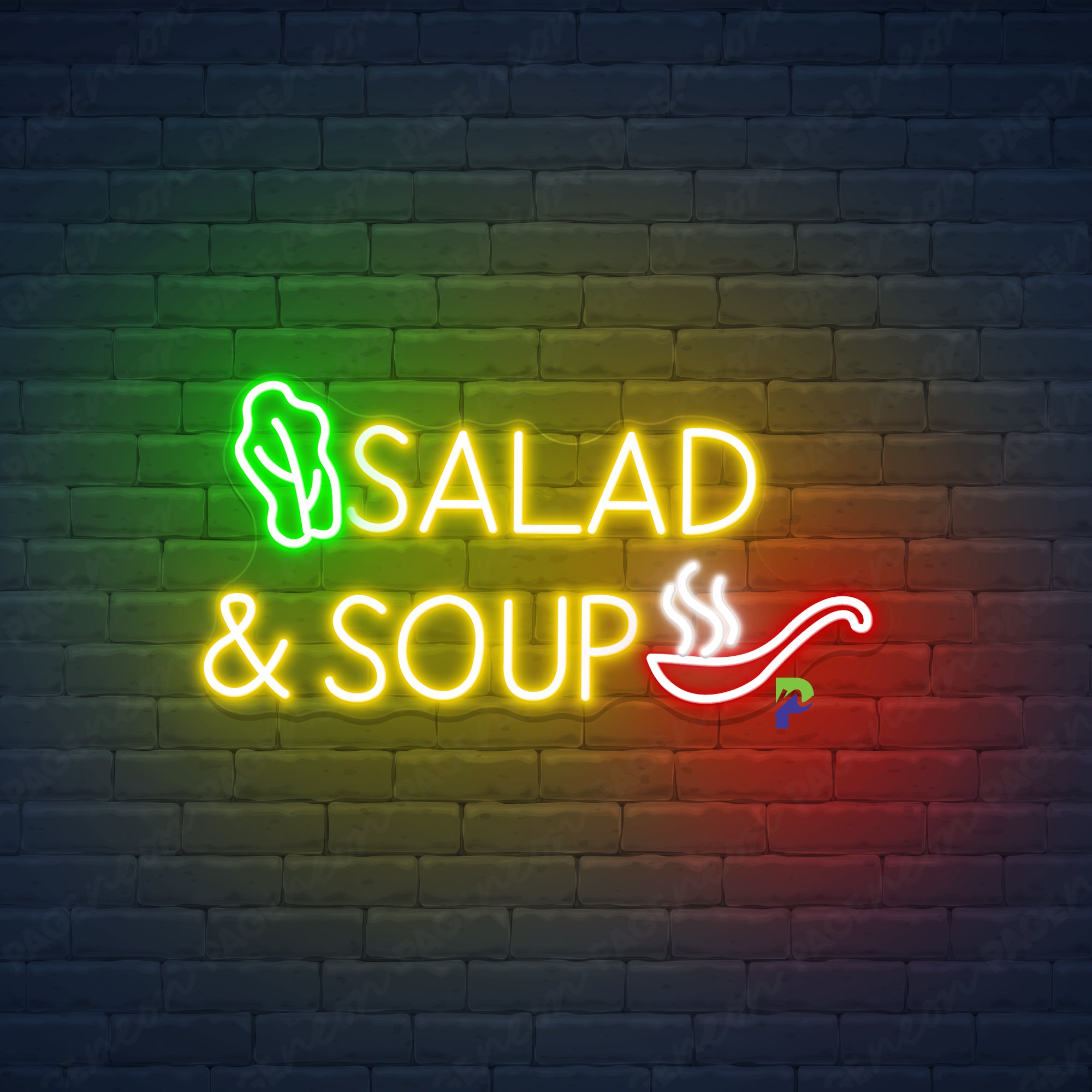 Salad & Soup Neon Sign Restaurant Led Light
