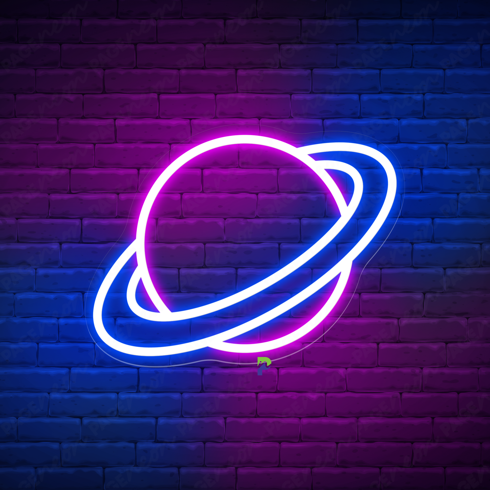 Saturn Neon Sign Moon Led Light