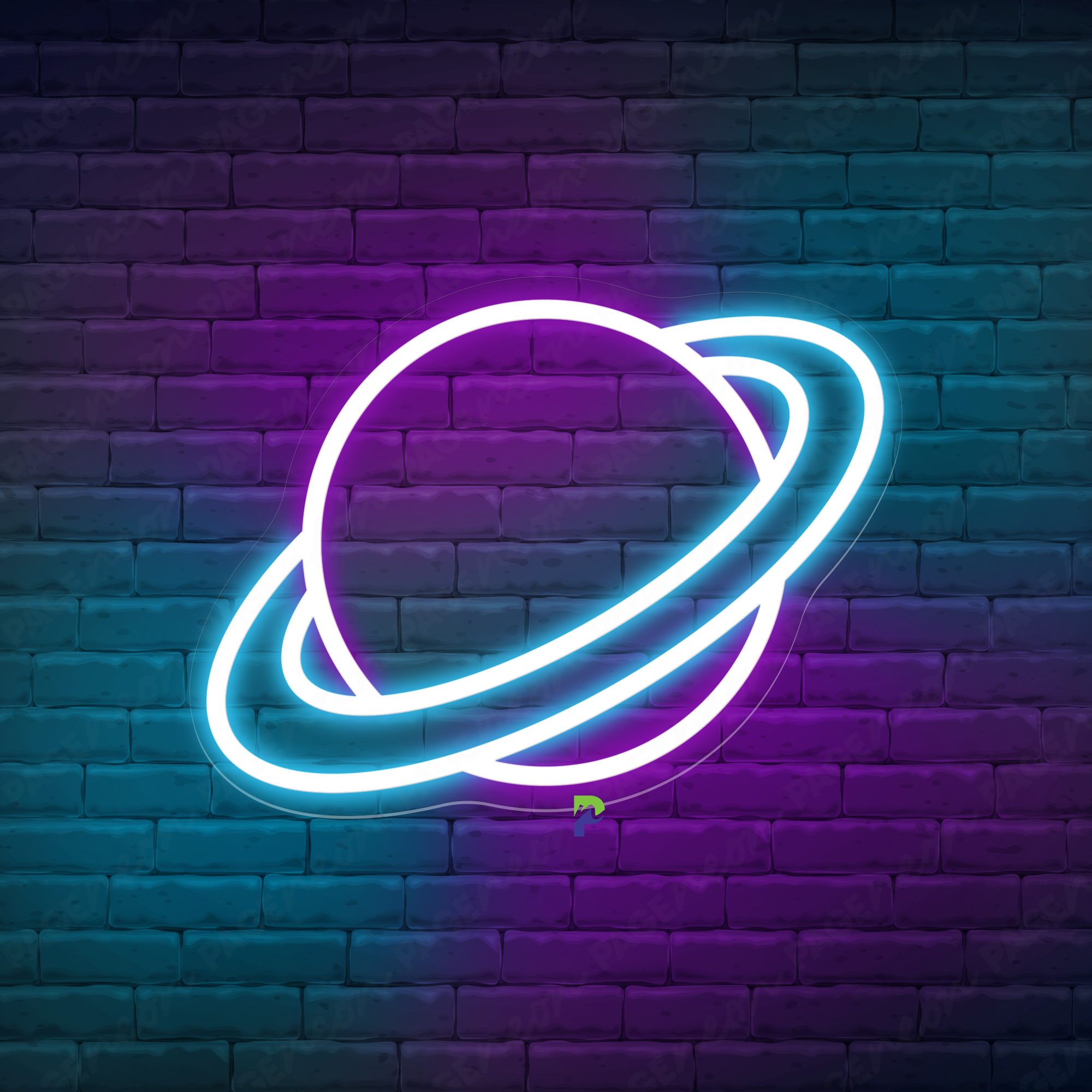 Saturn Neon Sign Moon Led Light