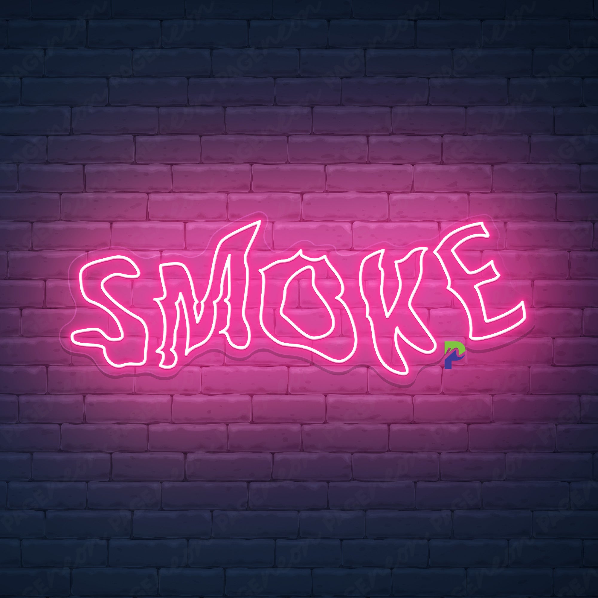 Smoke Neon Signs Art Shop Led Light