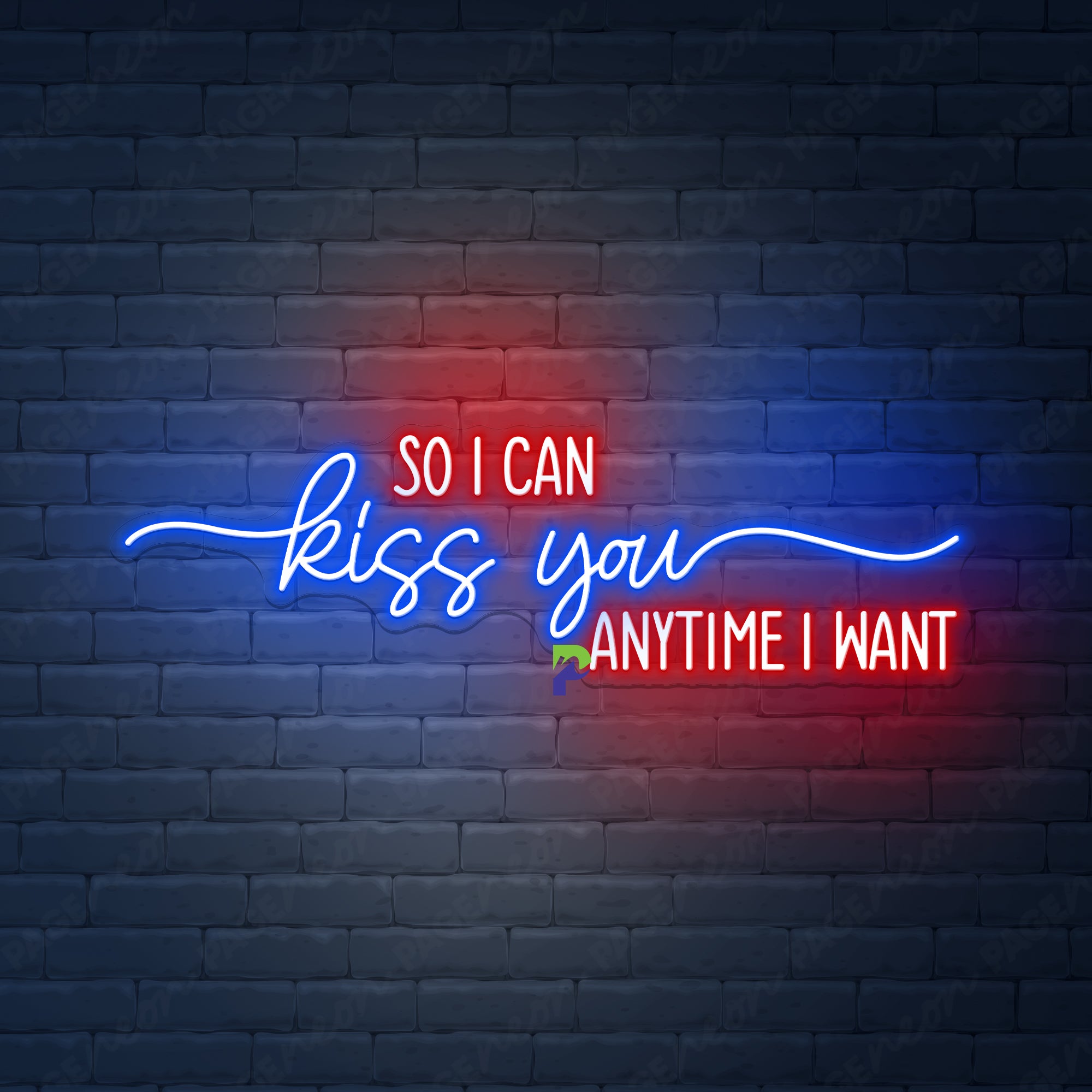 So I Can Kiss You Neon Sign Quote Led Light