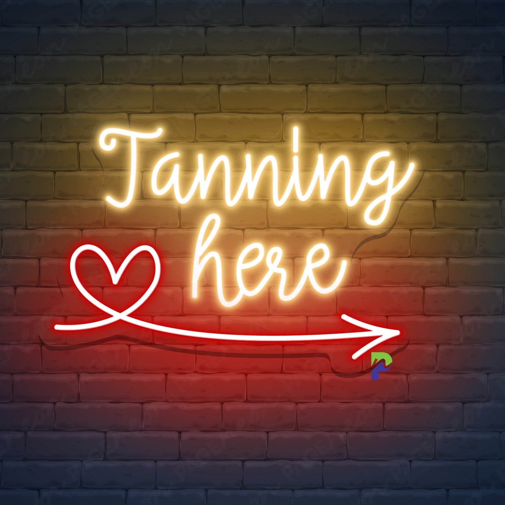 Tanning Here Neon Signs Arrow Led Light
