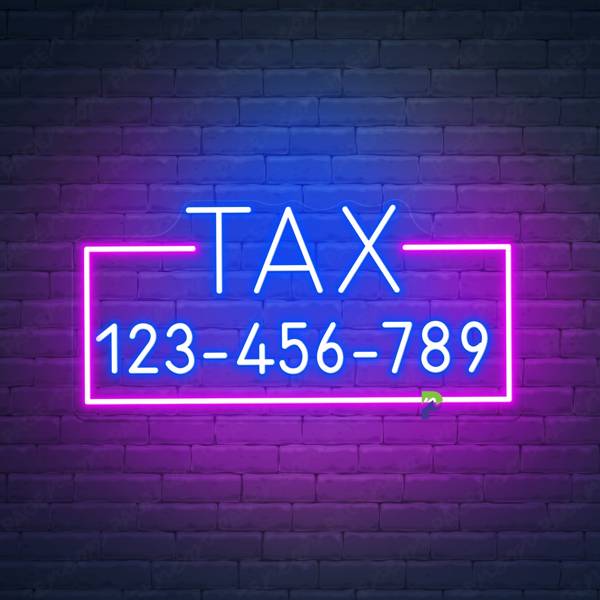 Tax Neon Signs Custom Business Led Light