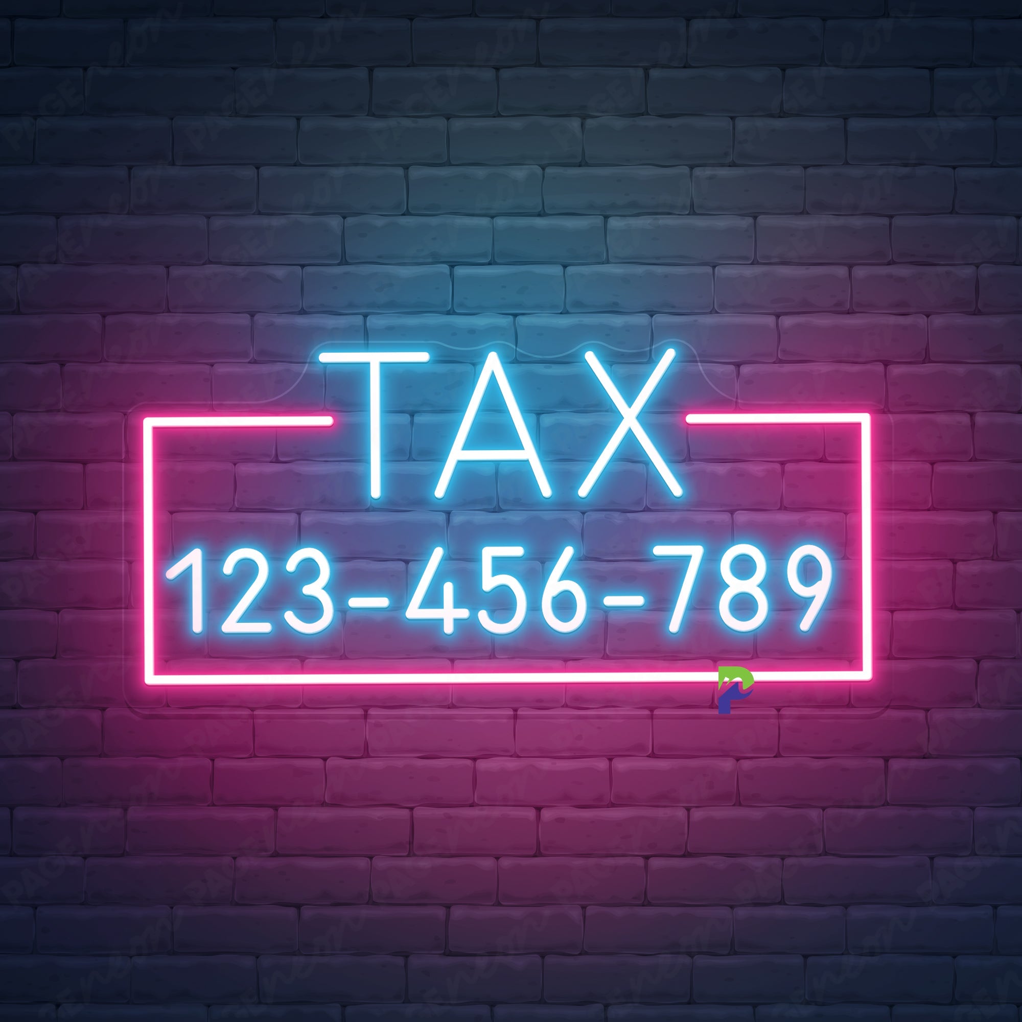 Tax Neon Signs Custom Business Led Light