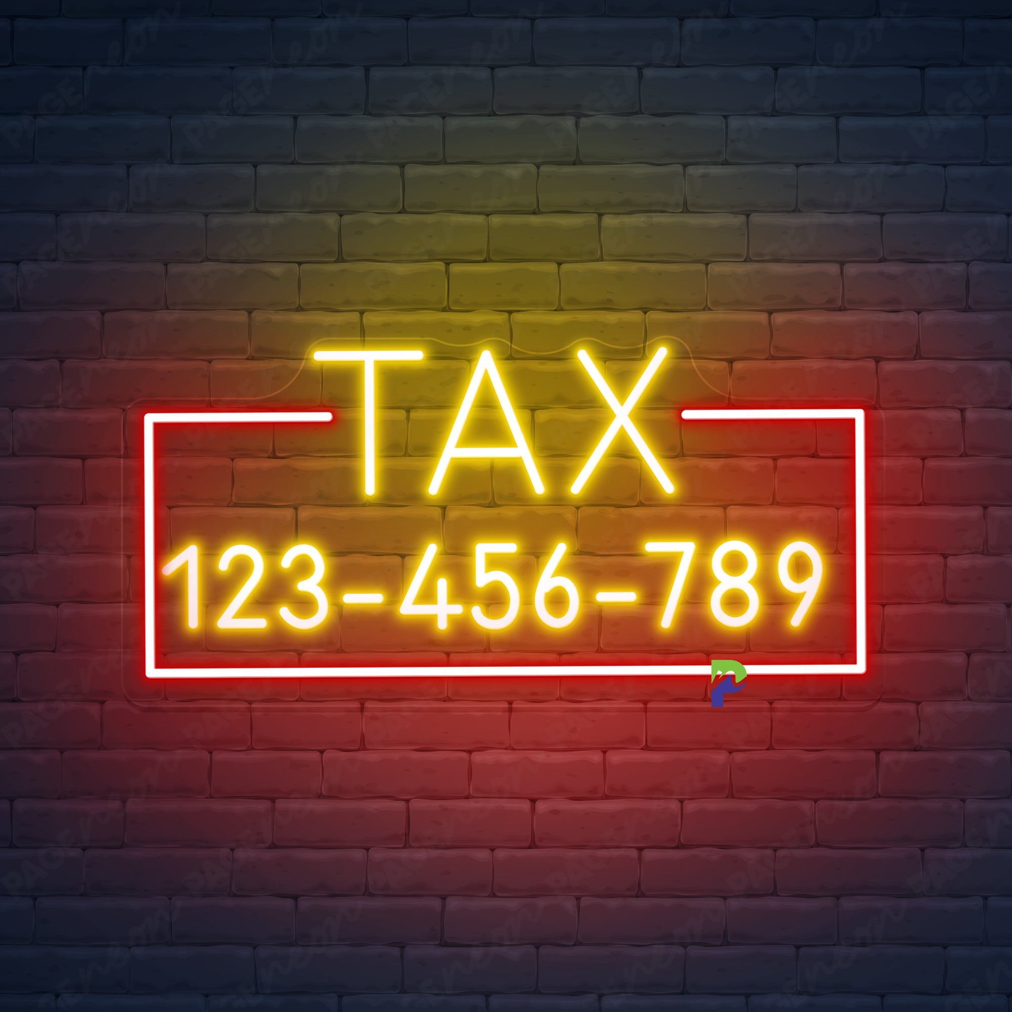 Tax Neon Signs Custom Business Led Light