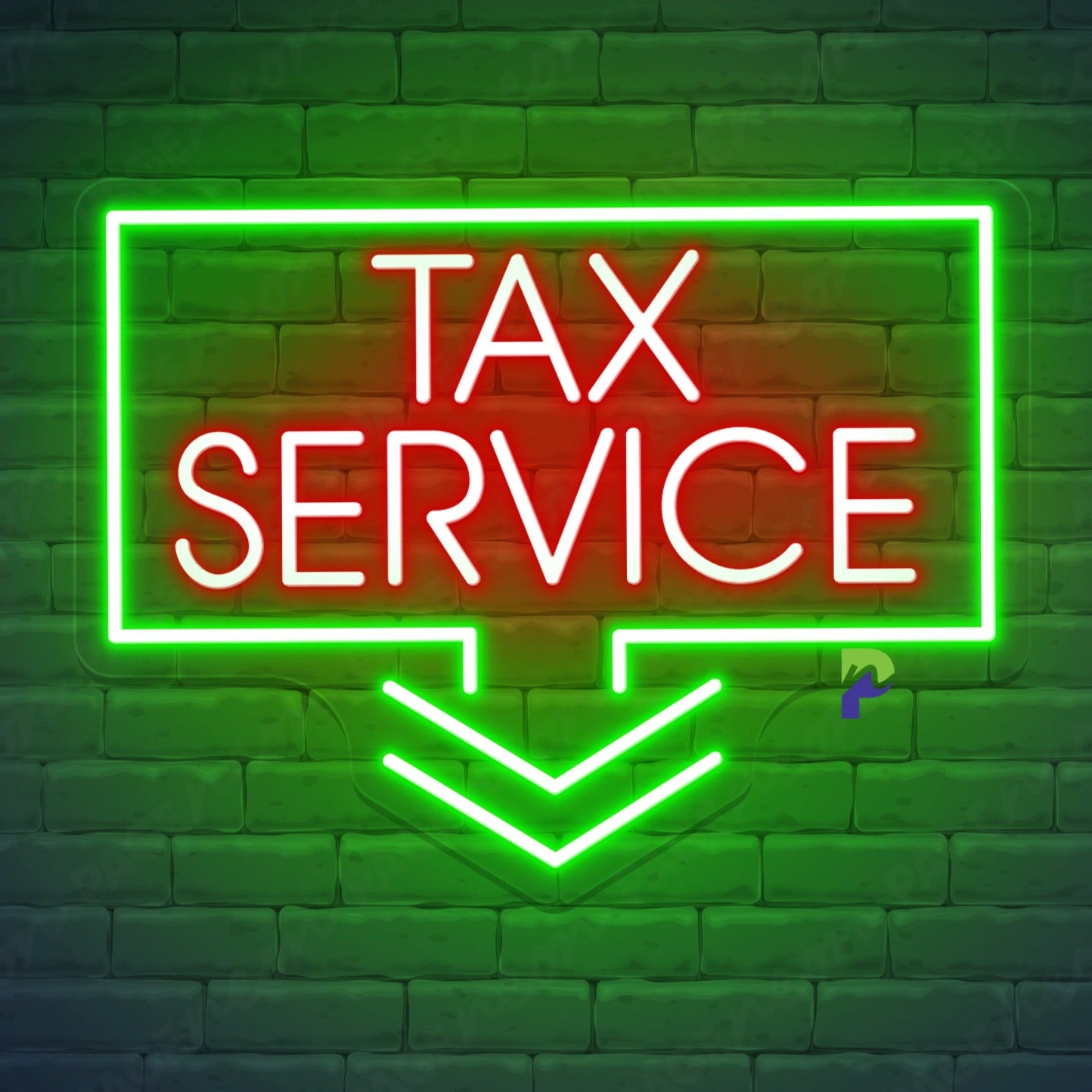 Tax Service Neon Signs Business Led Light