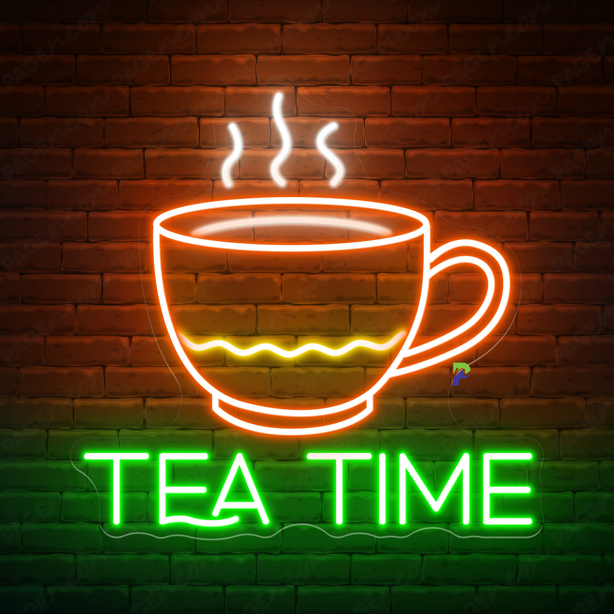 Tea Time Neon Signs Business Led Light