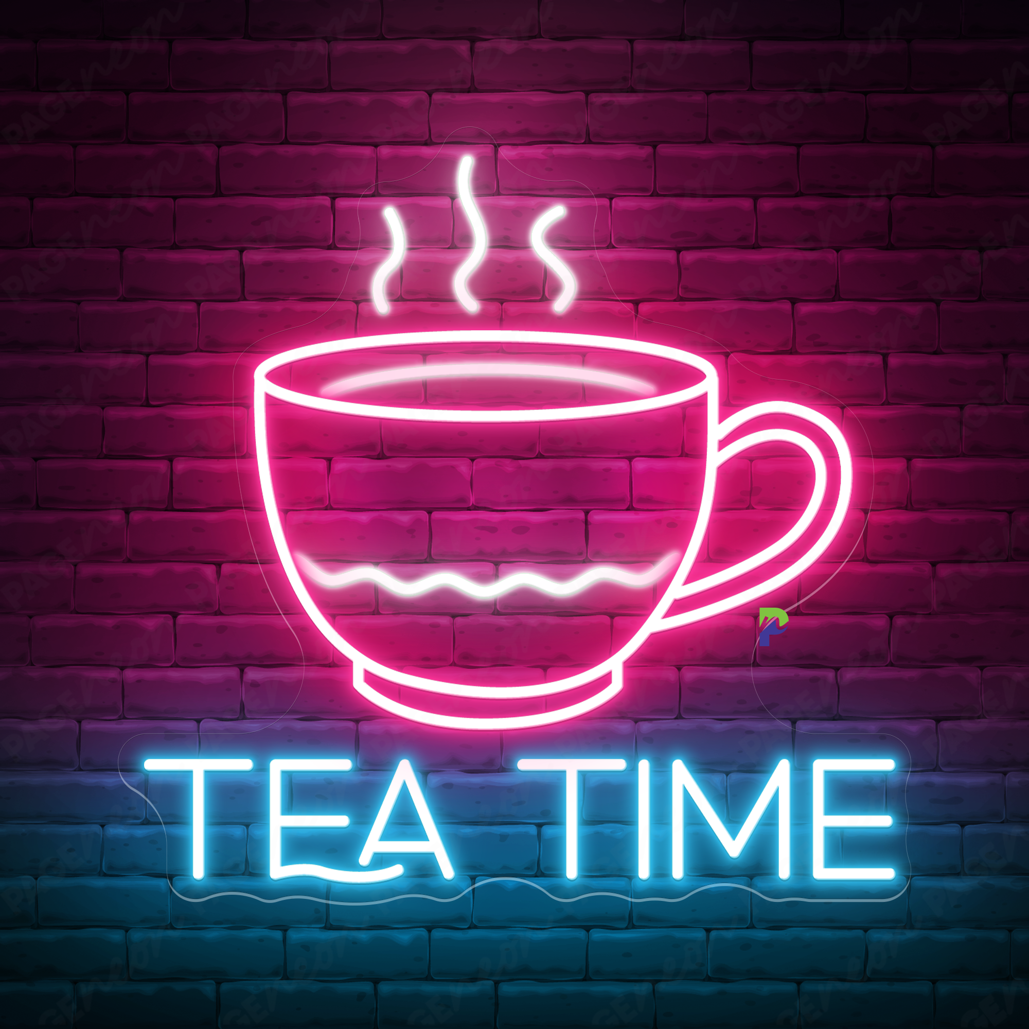 Tea Time Neon Signs Business Led Light