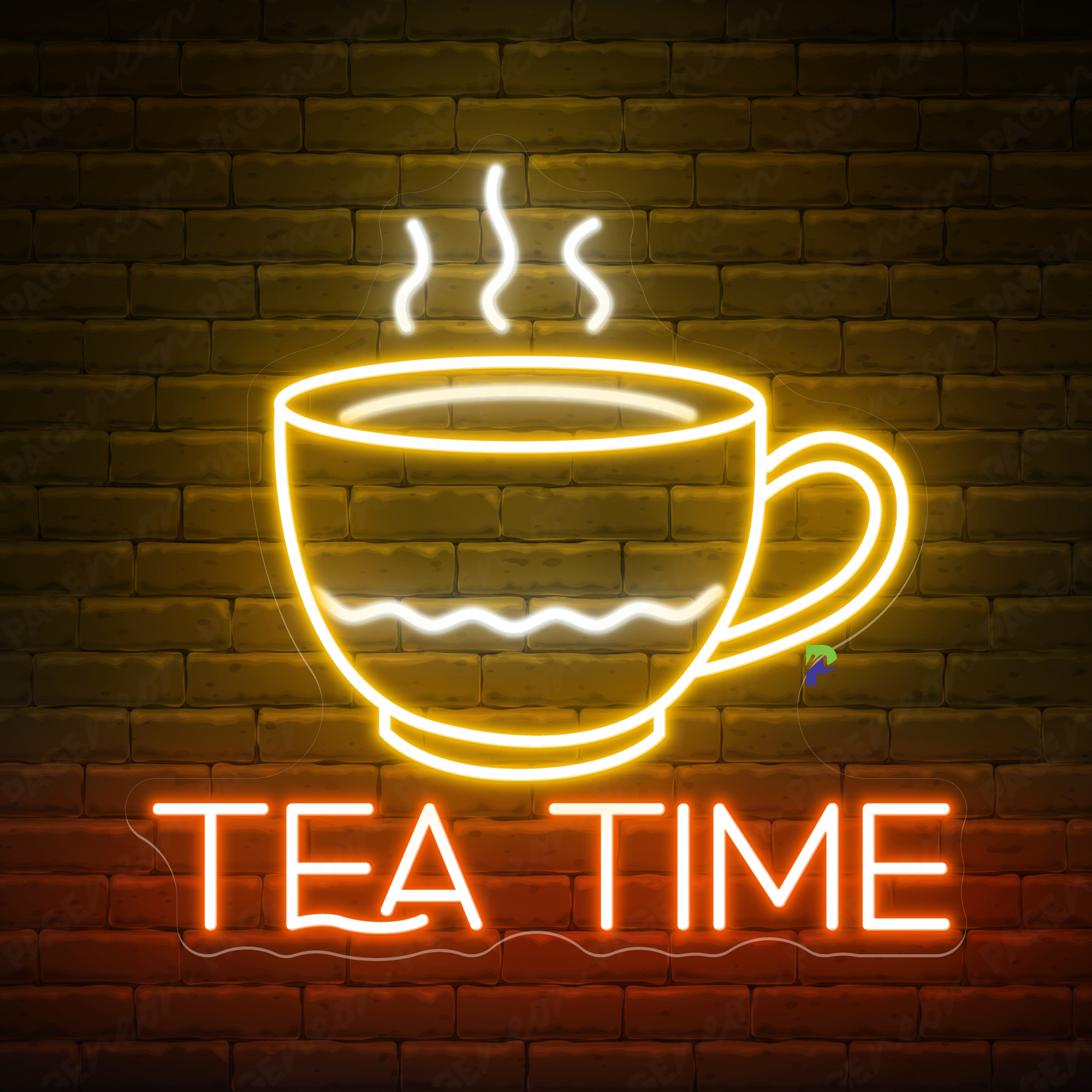 Tea Time Neon Signs Business Led Light