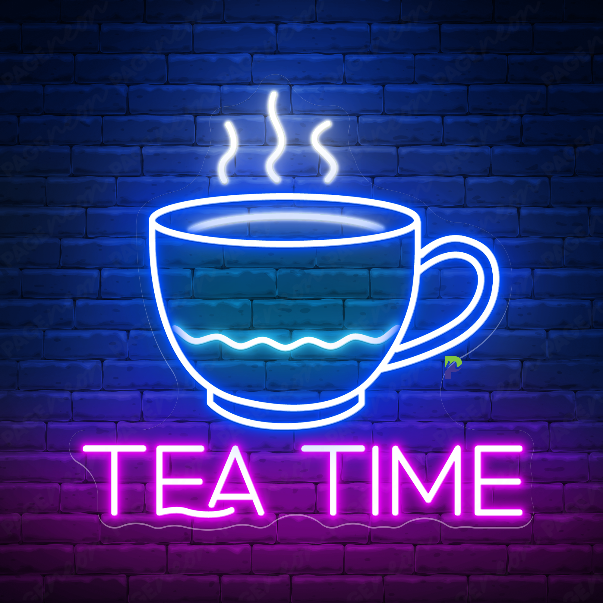 Tea Time Neon Signs Business Led Light