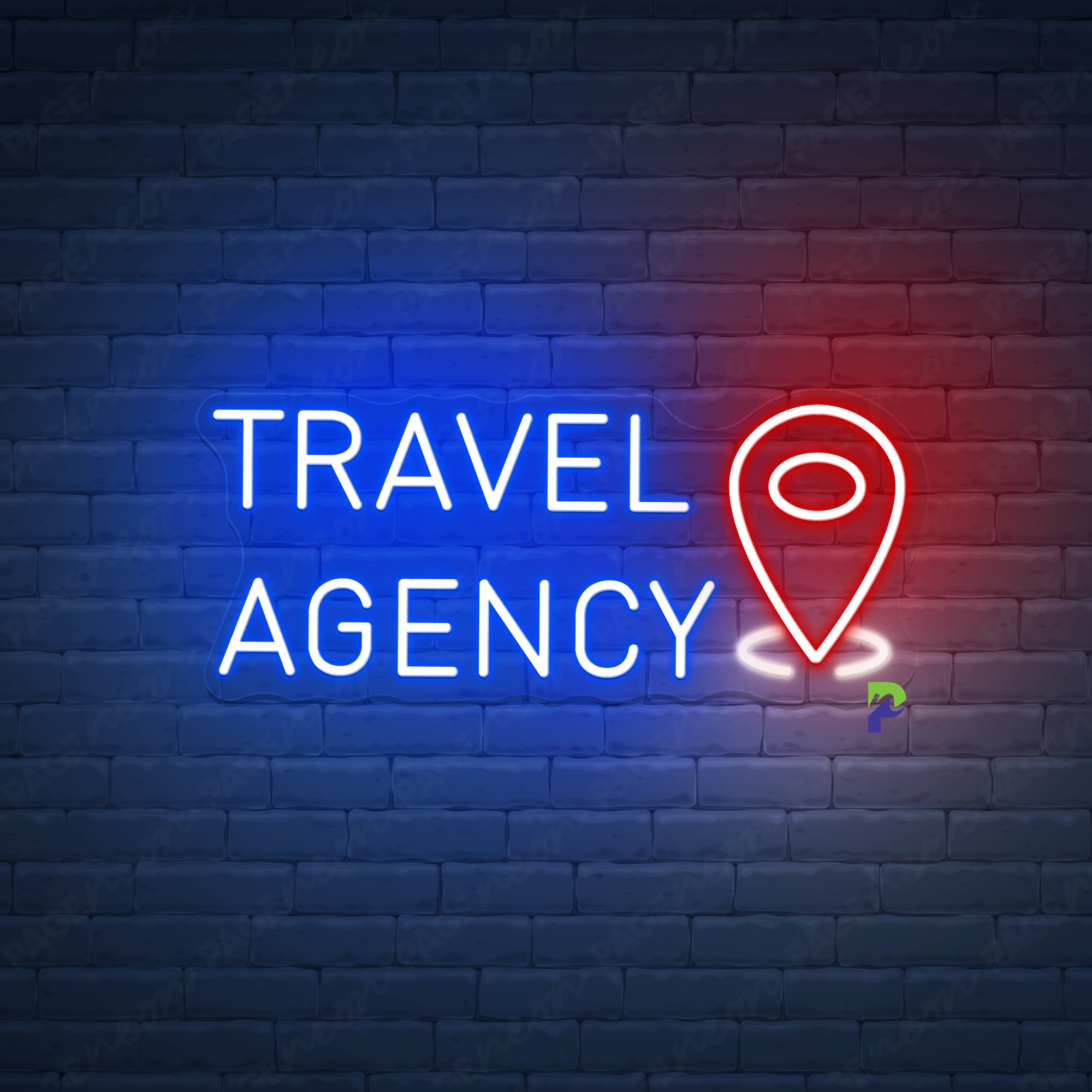 Travel Agency Neon Signs Custom Business Led Light