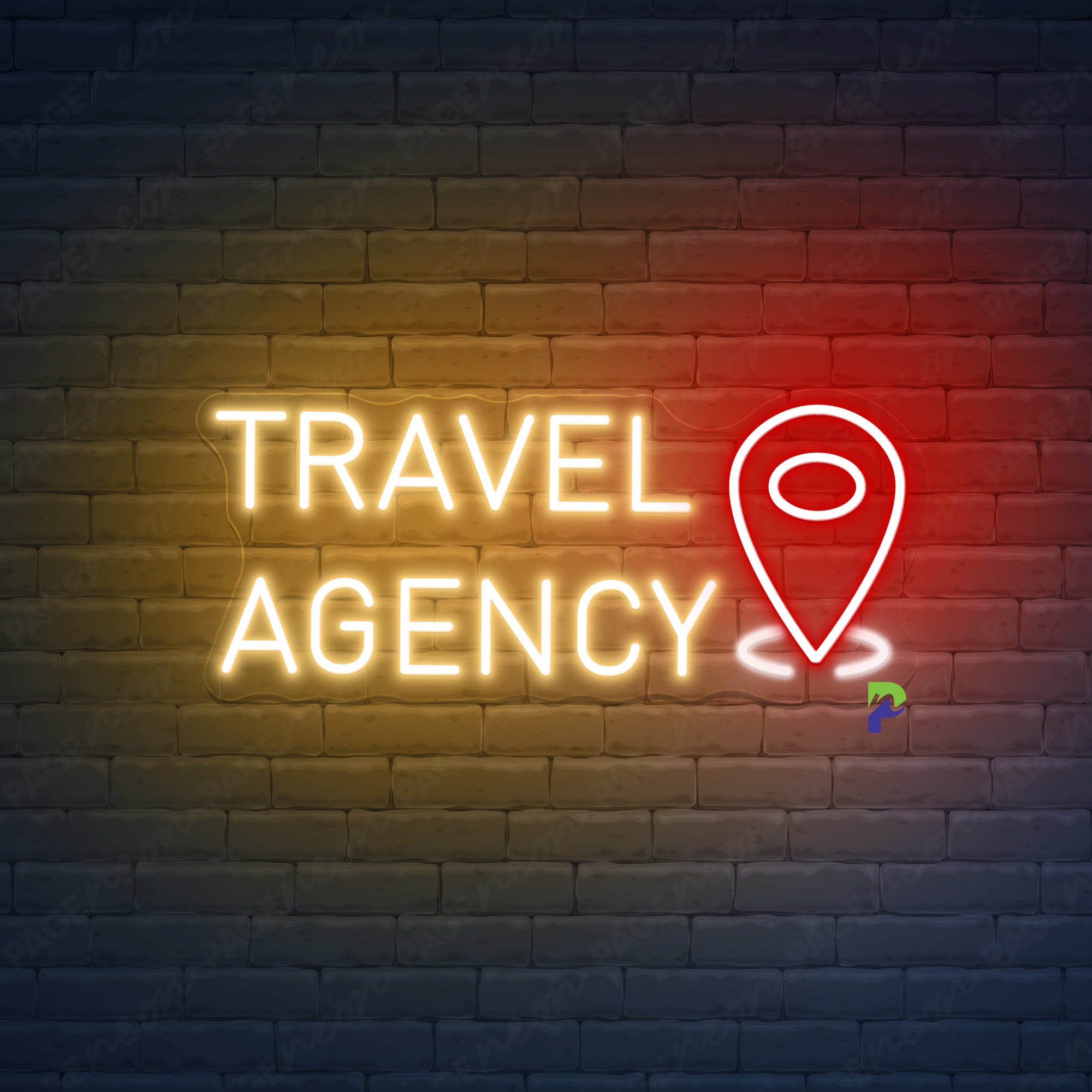 Travel Agency Neon Signs Custom Business Led Light