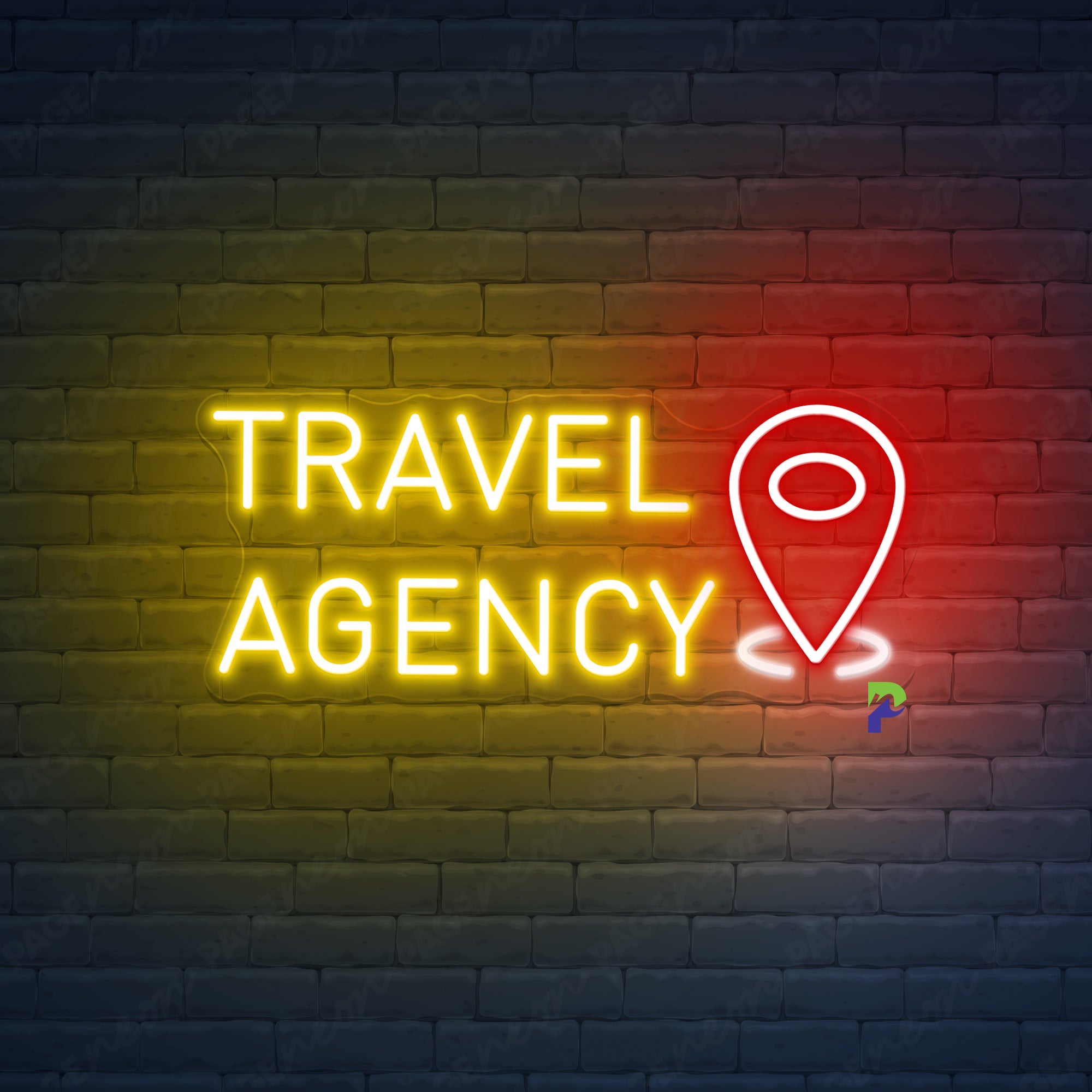 Travel Agency Neon Signs Custom Business Led Light