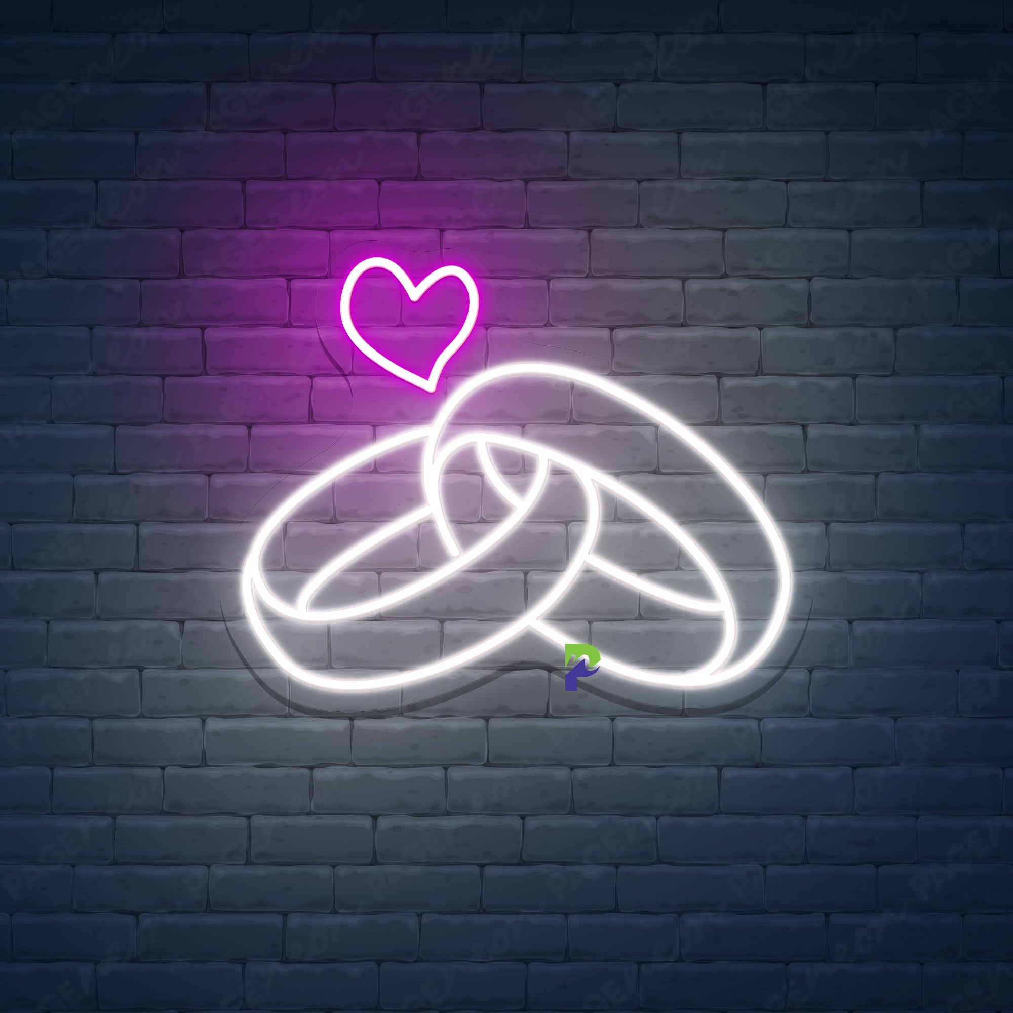 Wedding Neon Sign Ring Led Light