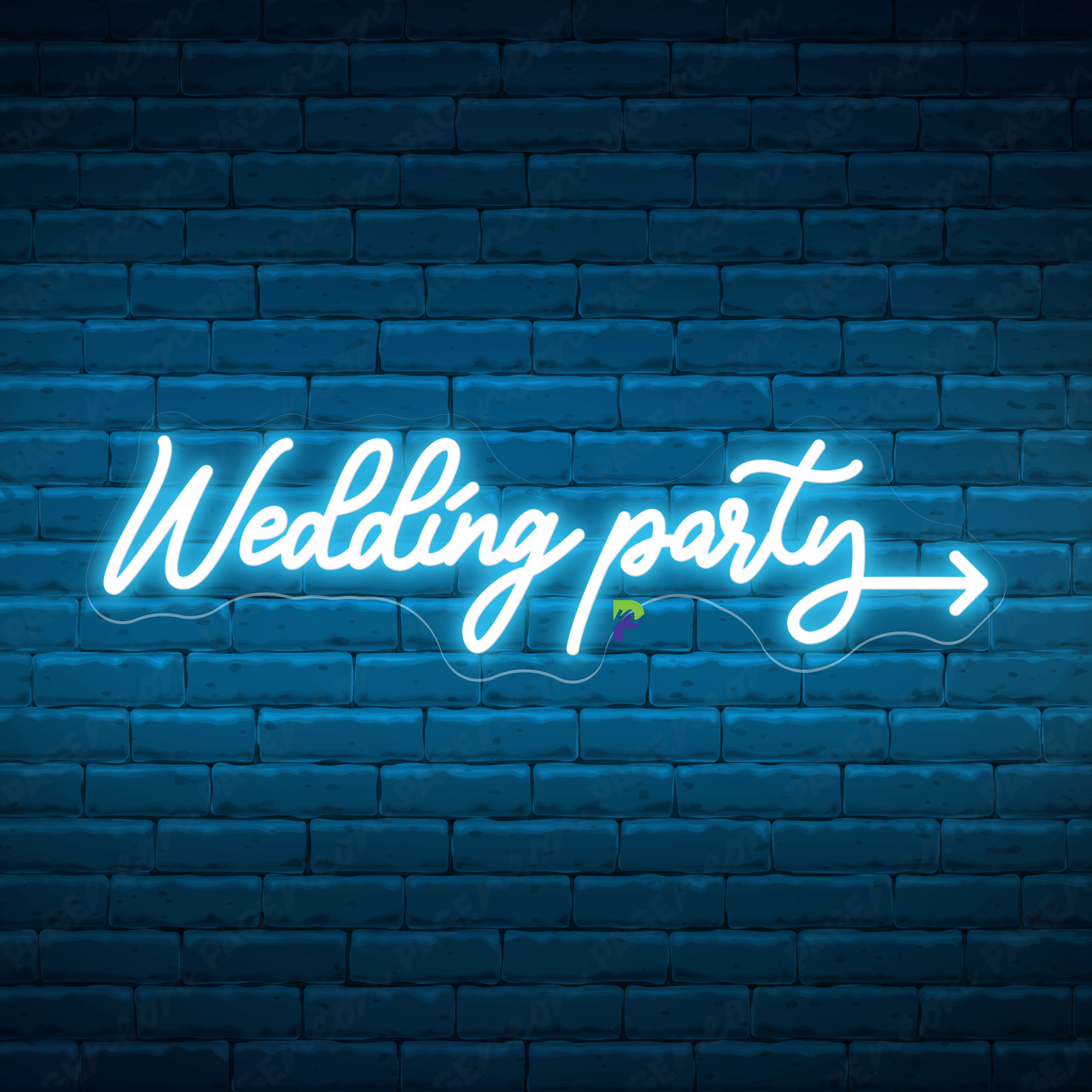 Wedding Party Neon Sign Arrow Led Light