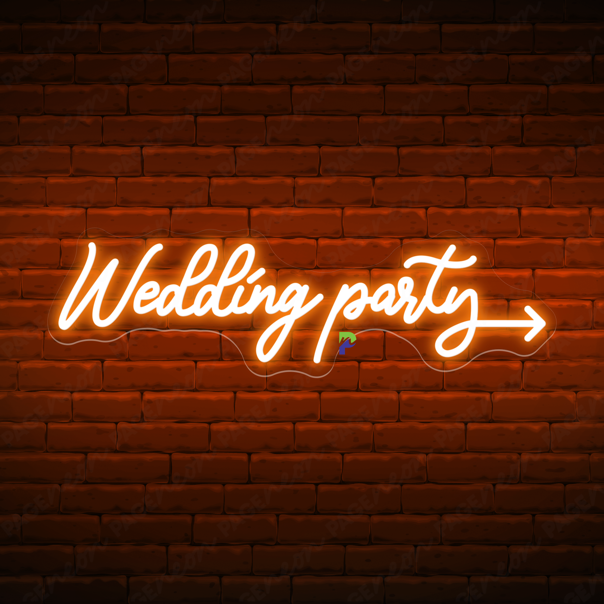 Wedding Party Neon Sign Arrow Led Light