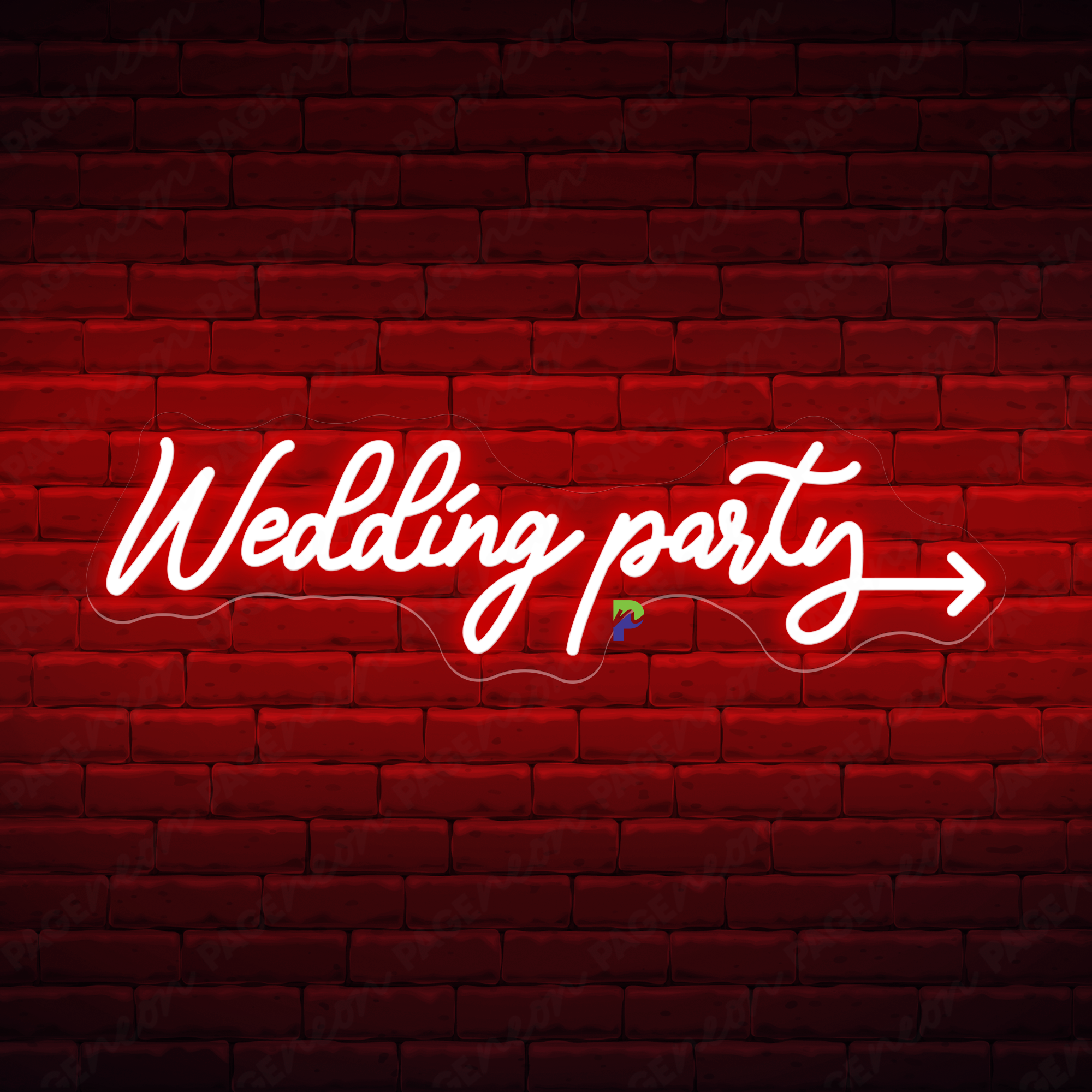 Wedding Party Neon Sign Arrow Led Light