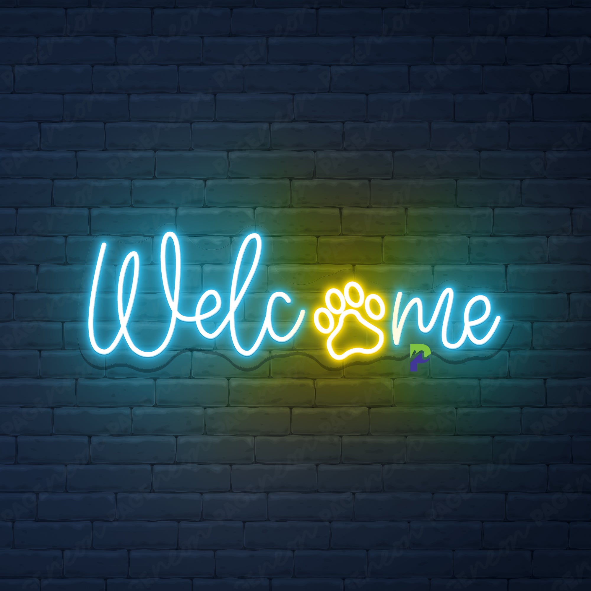 Dog Welcome Neon Sign Pet Led Light