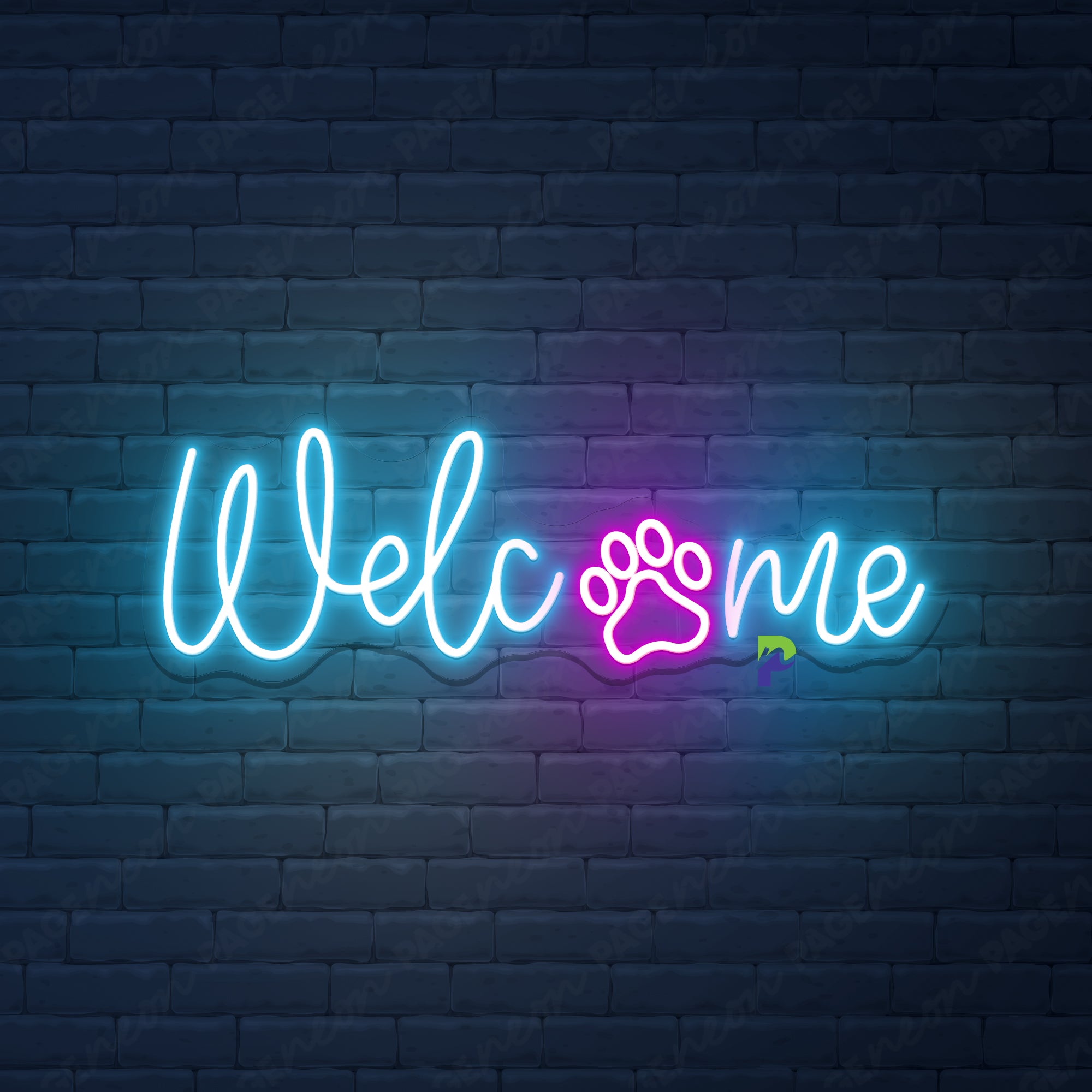 Dog Welcome Neon Sign Pet Led Light