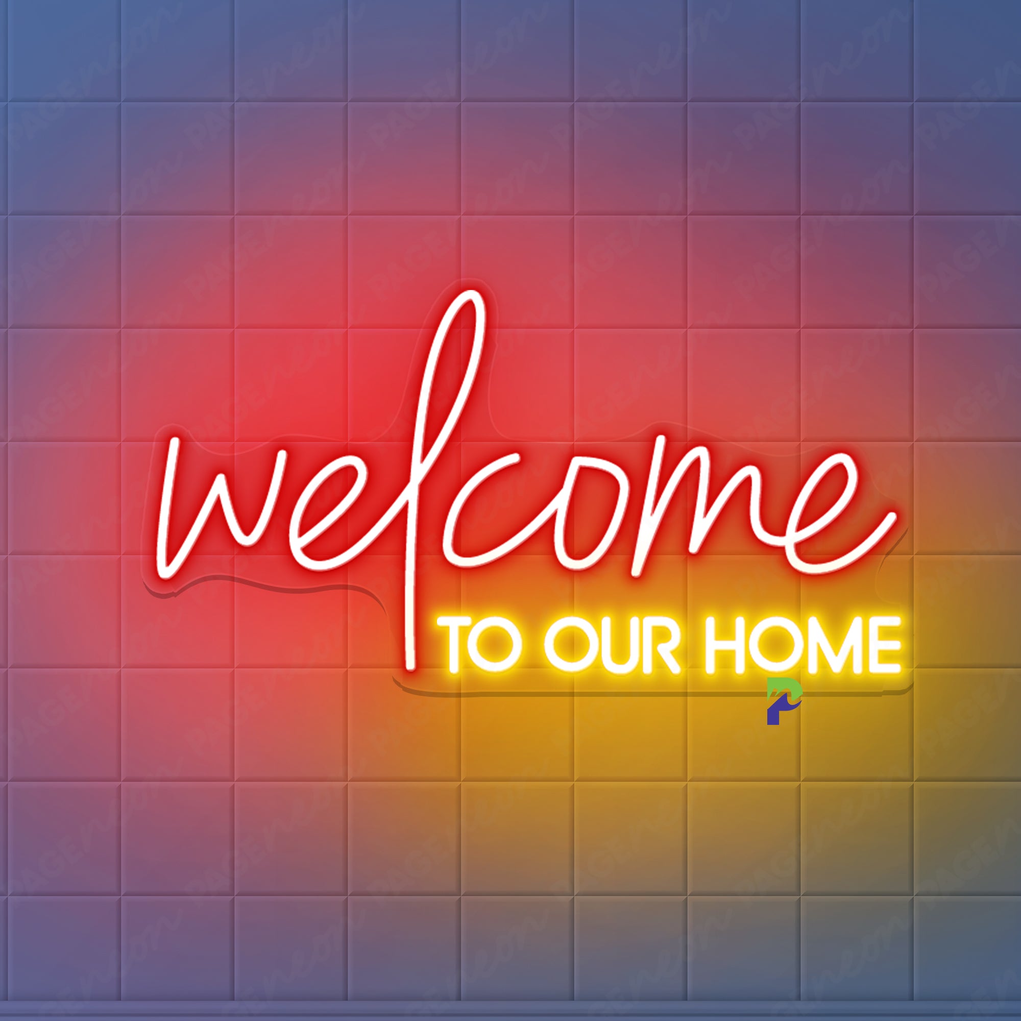 Welcome To Our Home Signs Simple Led Light