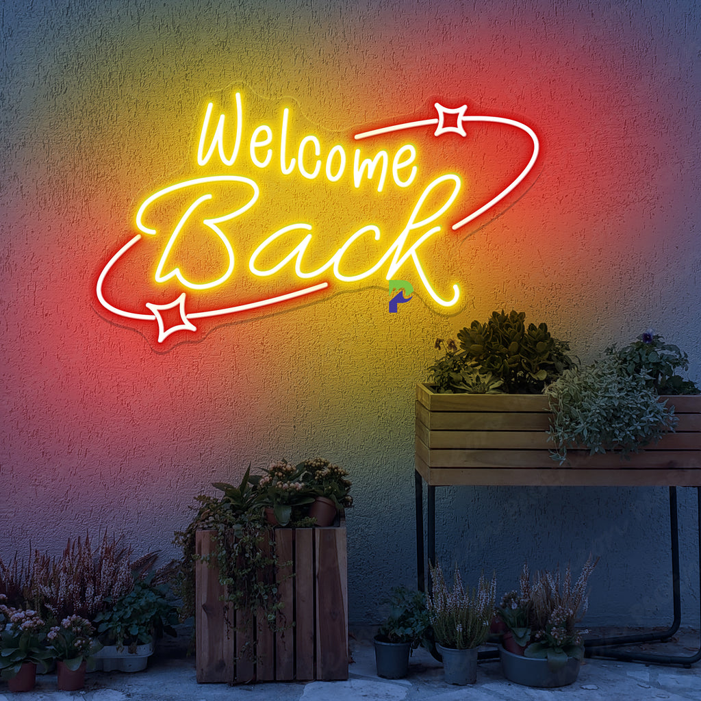 Welcome Back Neon Sign Best Light For Store - PageNeon