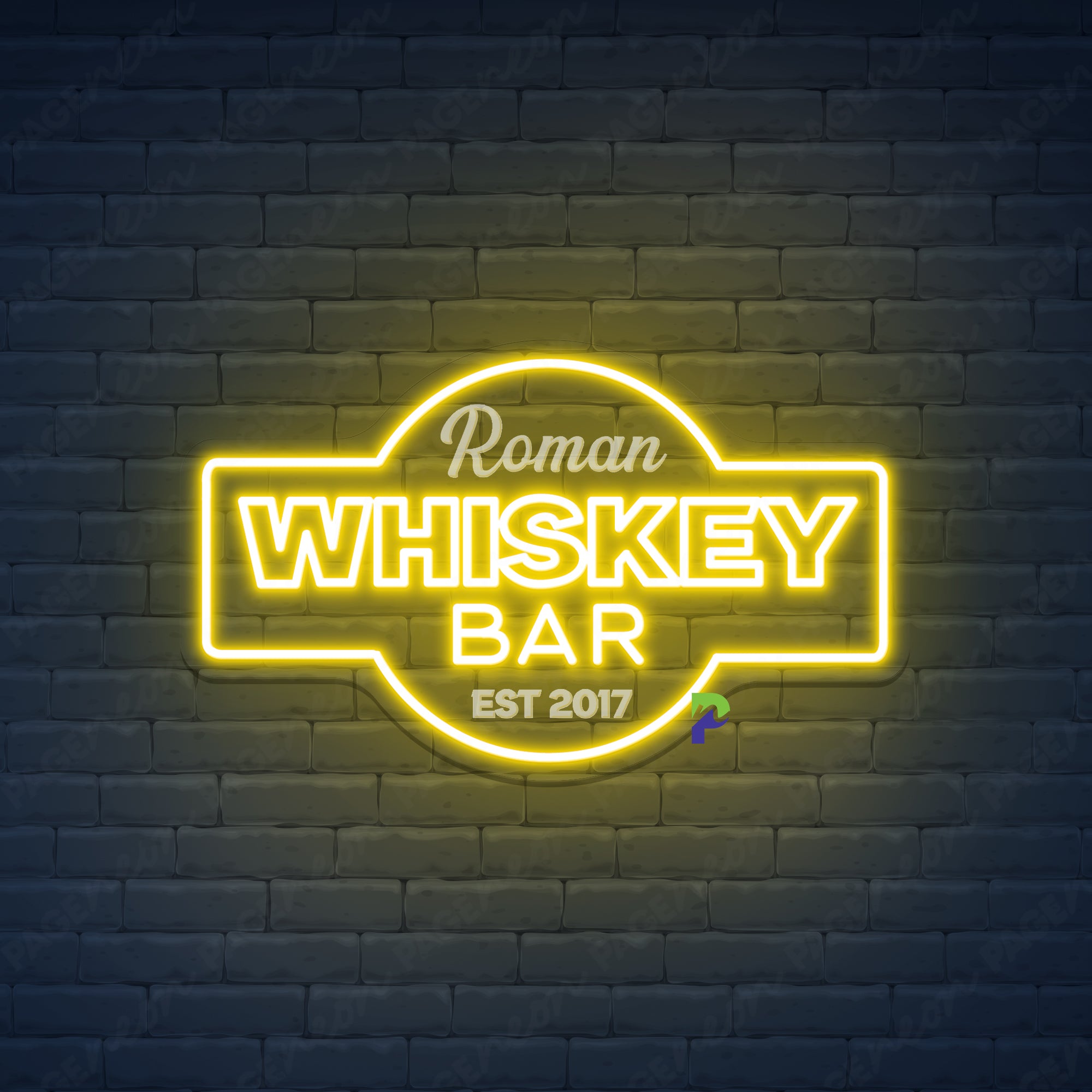 Whiskey Bar Neon Sign Custom Business Led Light