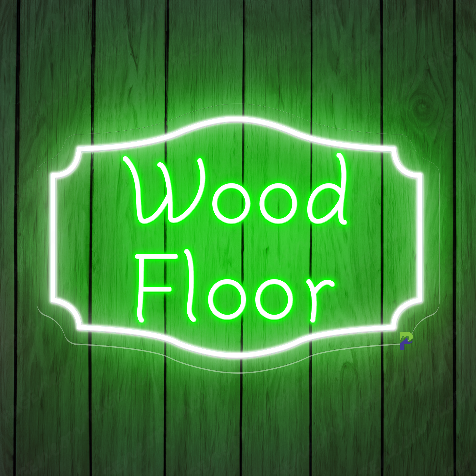 Wood Floor Neon Signs Business Led Light