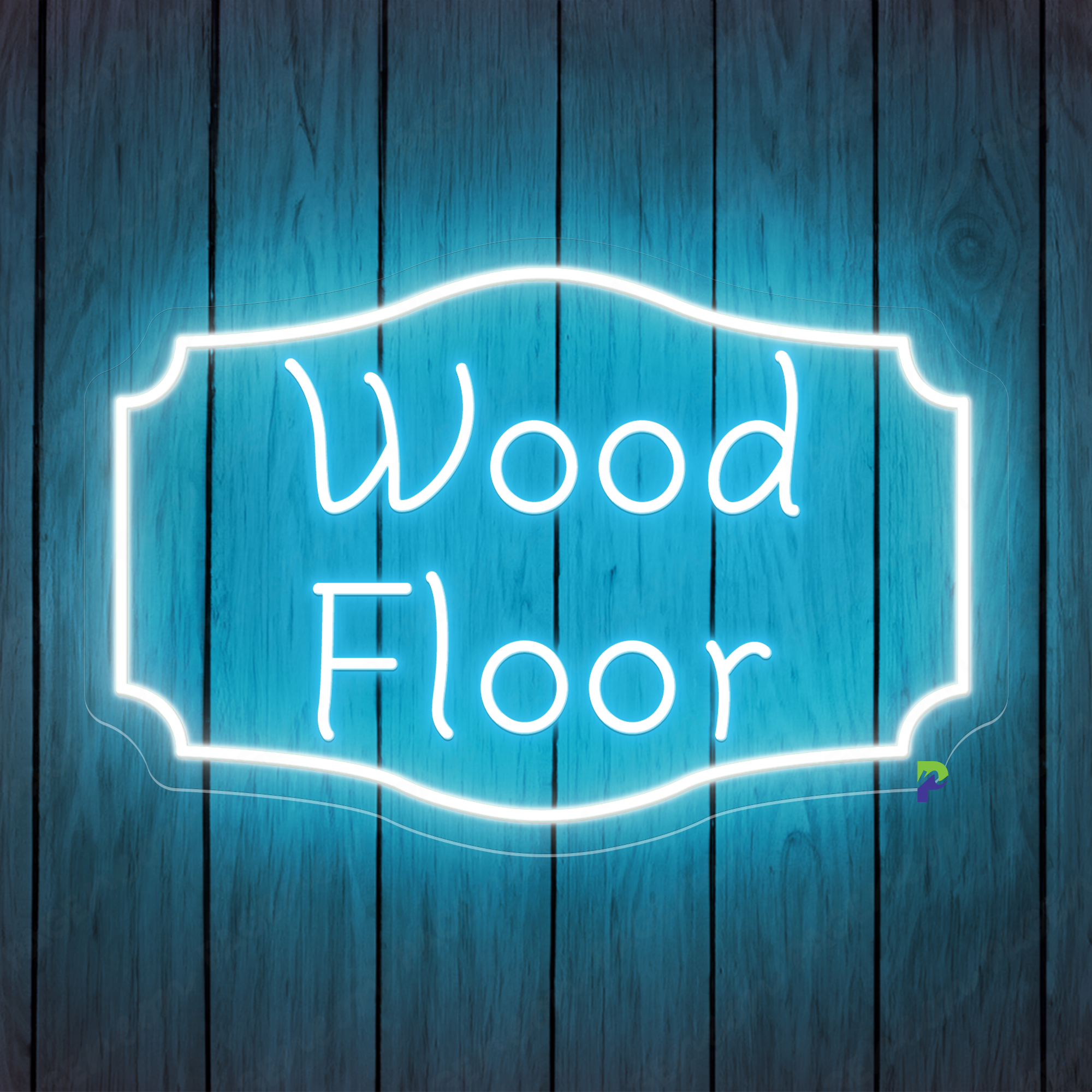 Wood Floor Neon Signs Business Led Light