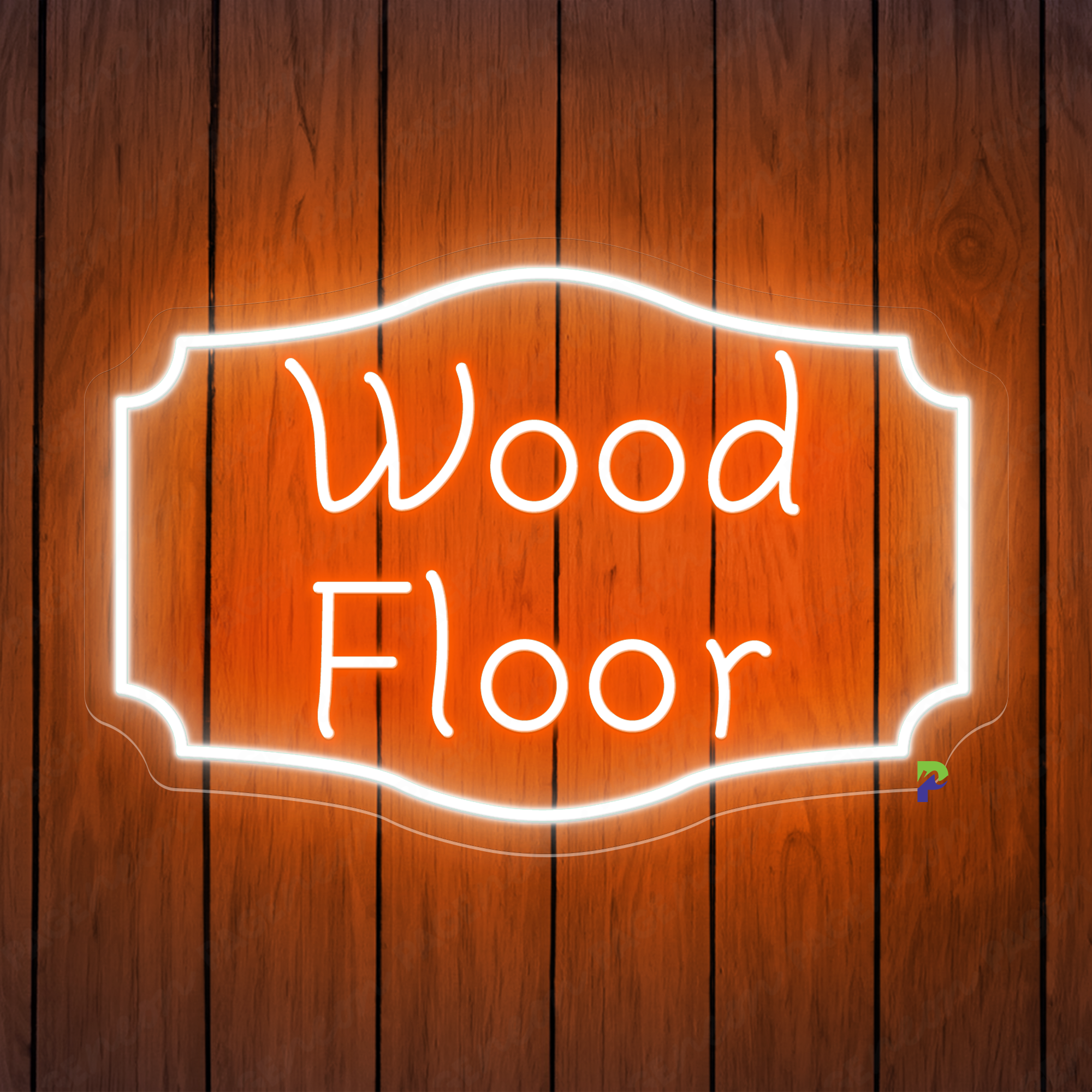 Wood Floor Neon Signs Business Led Light