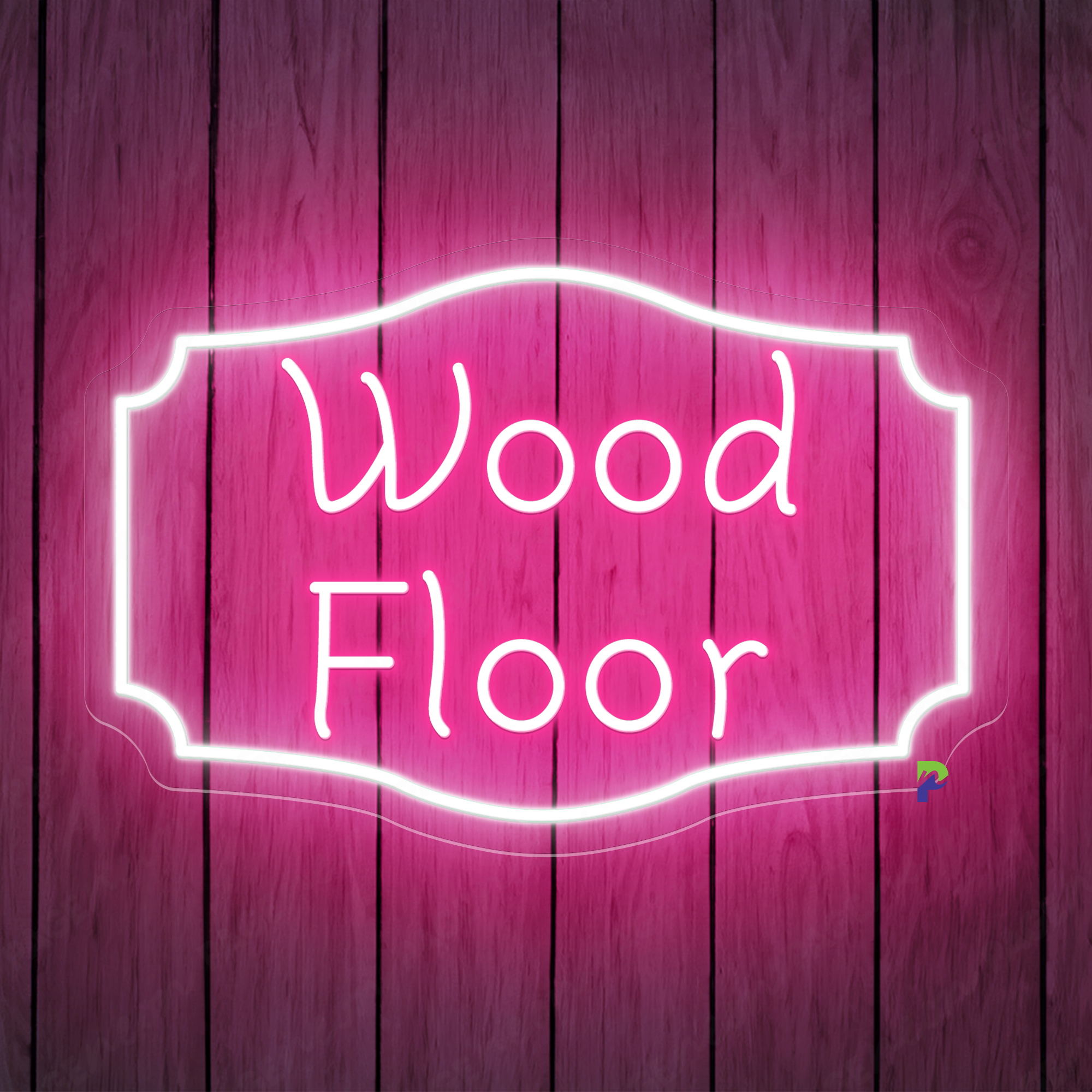 Wood Floor Neon Signs Business Led Light