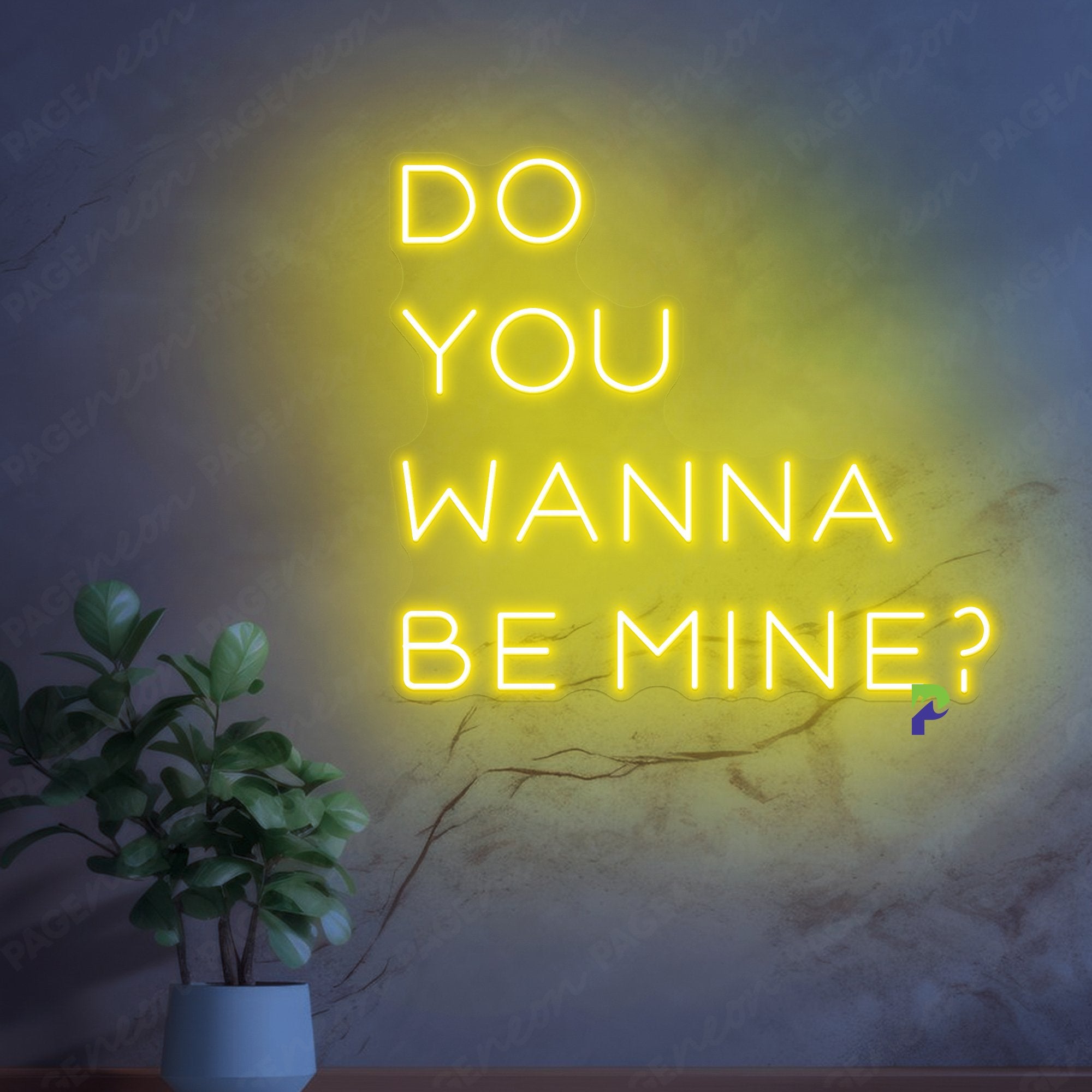Pink Neon Sign Do You Wanna Be Mine Valentine Led Light