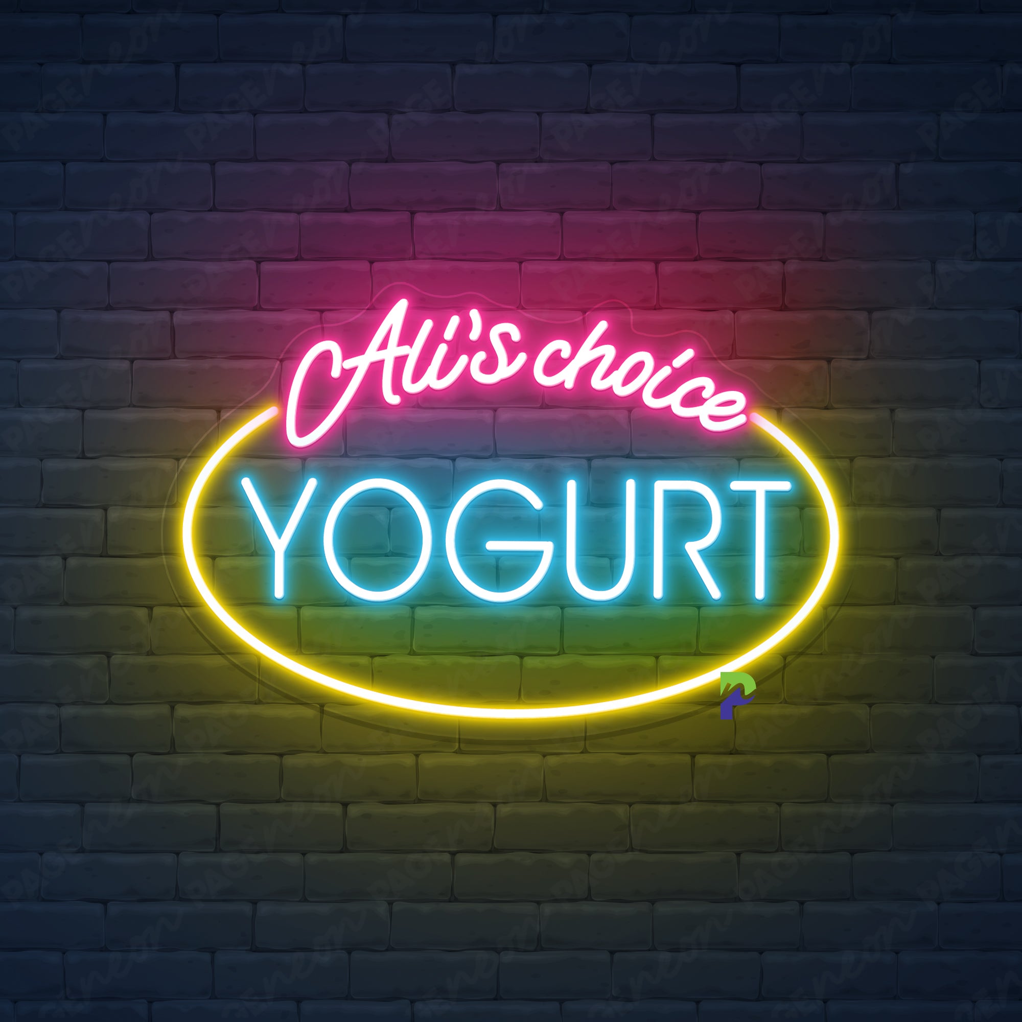 Yogurt Neon Sign Custom Name Led Light