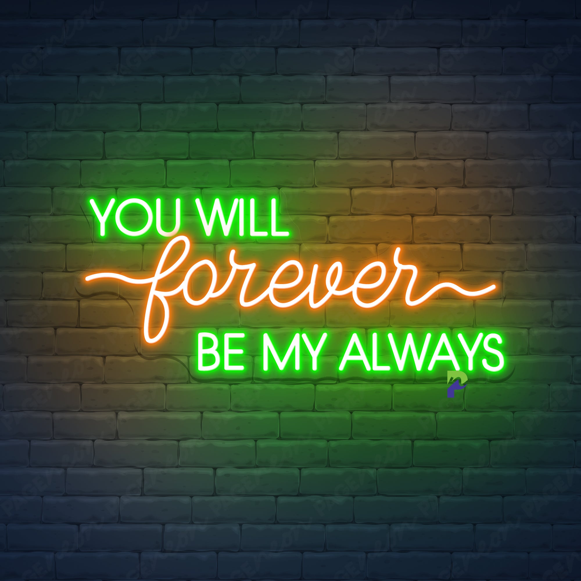 You Will Forever Be My Always Neon Sign Wedding Led Light