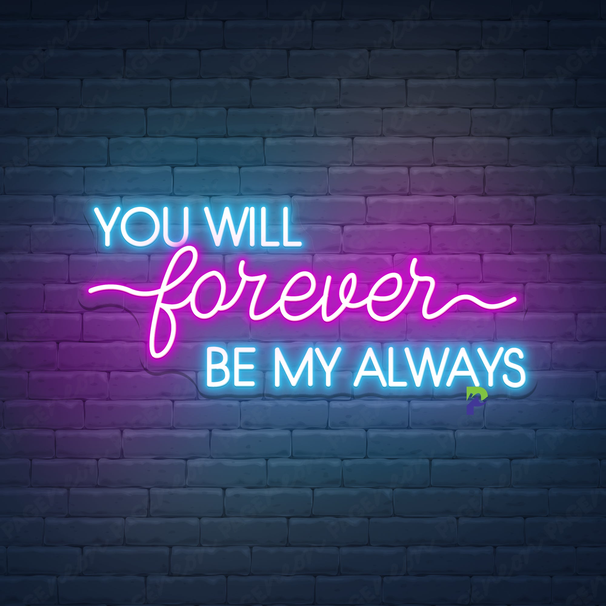 You Will Forever Be My Always Neon Sign Wedding Led Light