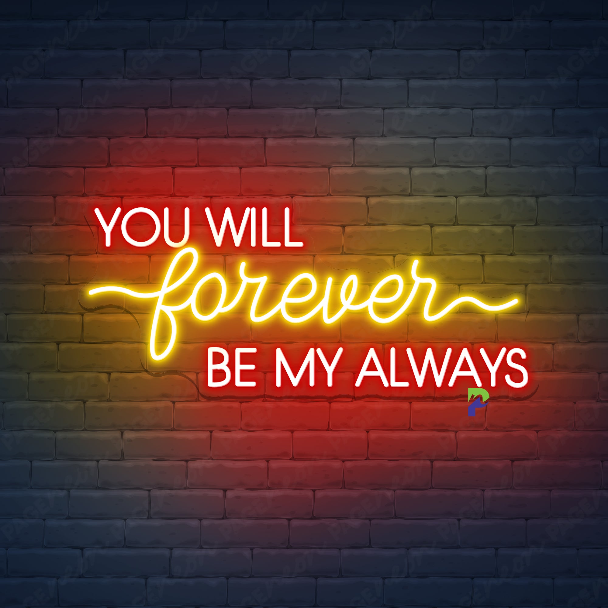 You Will Forever Be My Always Neon Sign Wedding Led Light