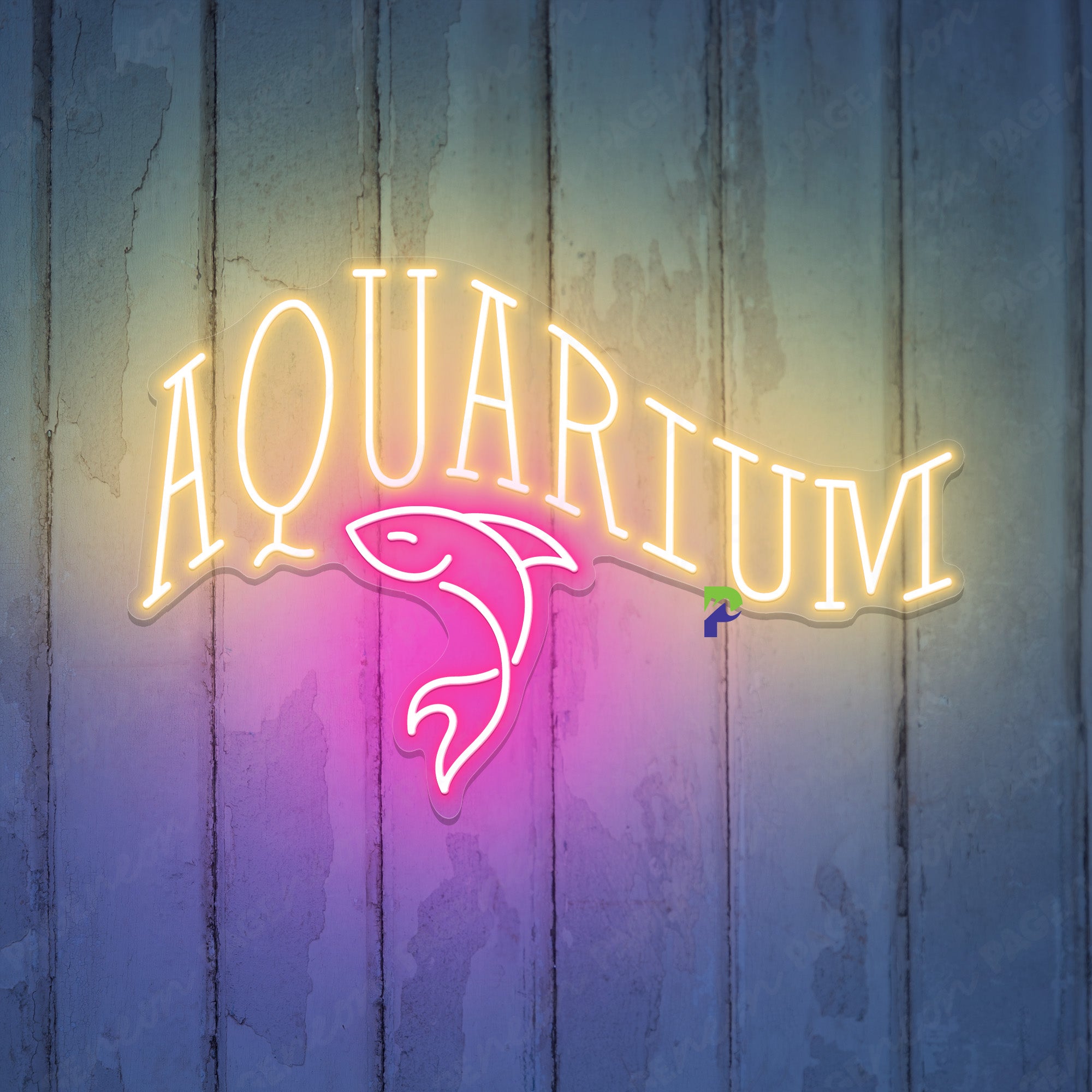 Aquarium Neon Sign Storefront Led Light