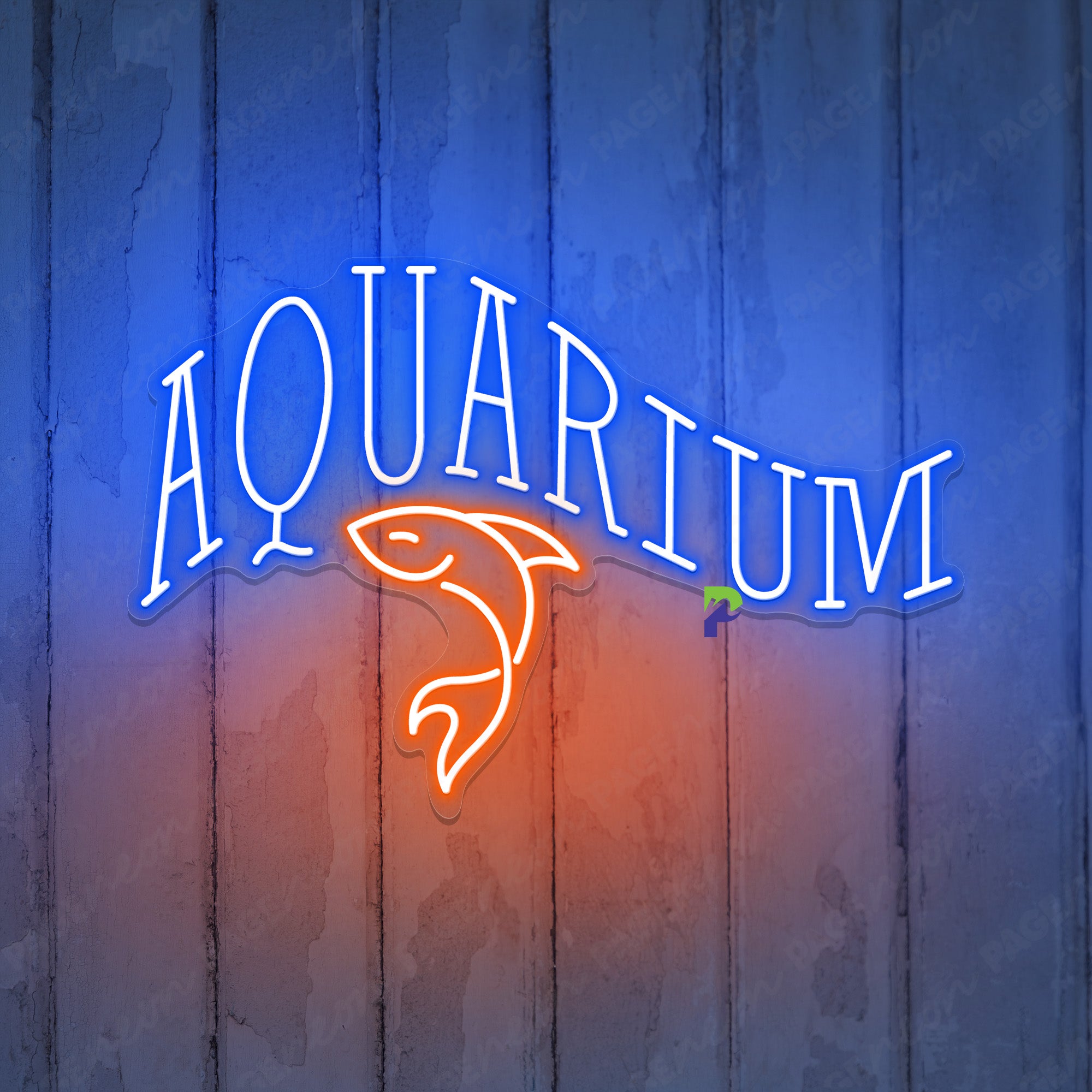 Aquarium Neon Sign Storefront Led Light
