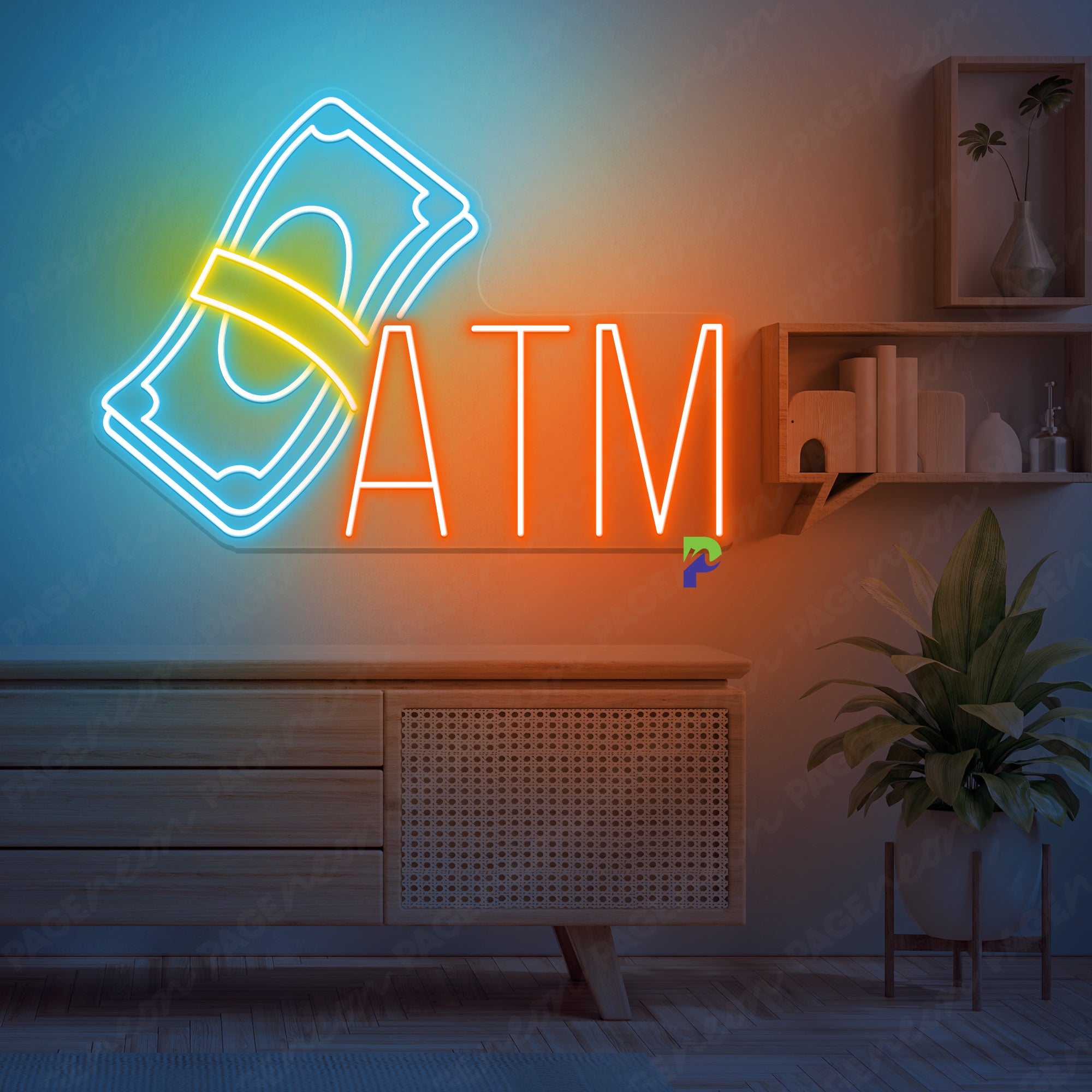 Neon ATM Sign Business Led Light